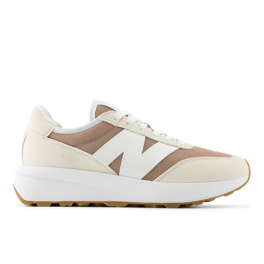 New Balance Unisex 370 Shoes (Linen With Flat Taupe)