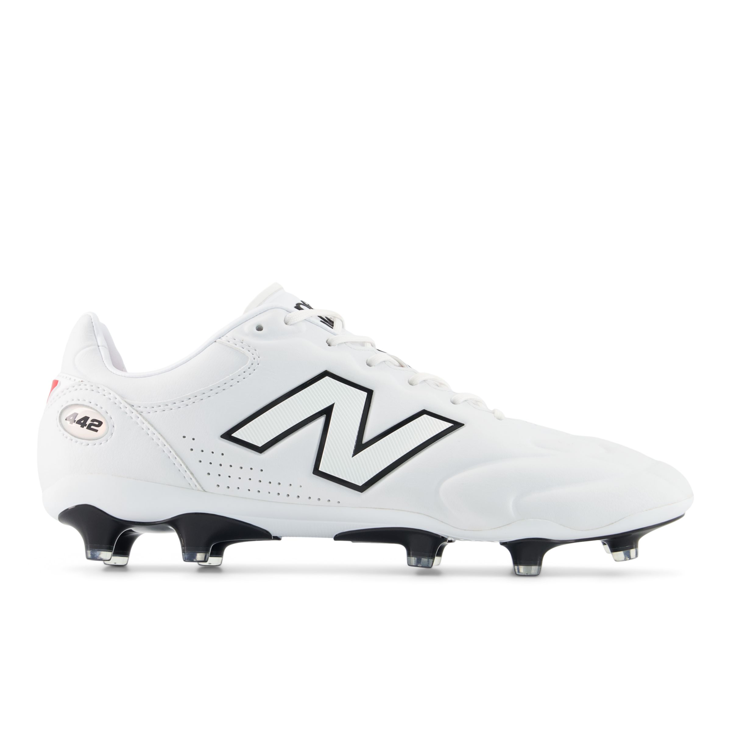 New Balance Unisex 442 Elite FG V3 Soccer Shoes - White/Black/Red - U41F89I