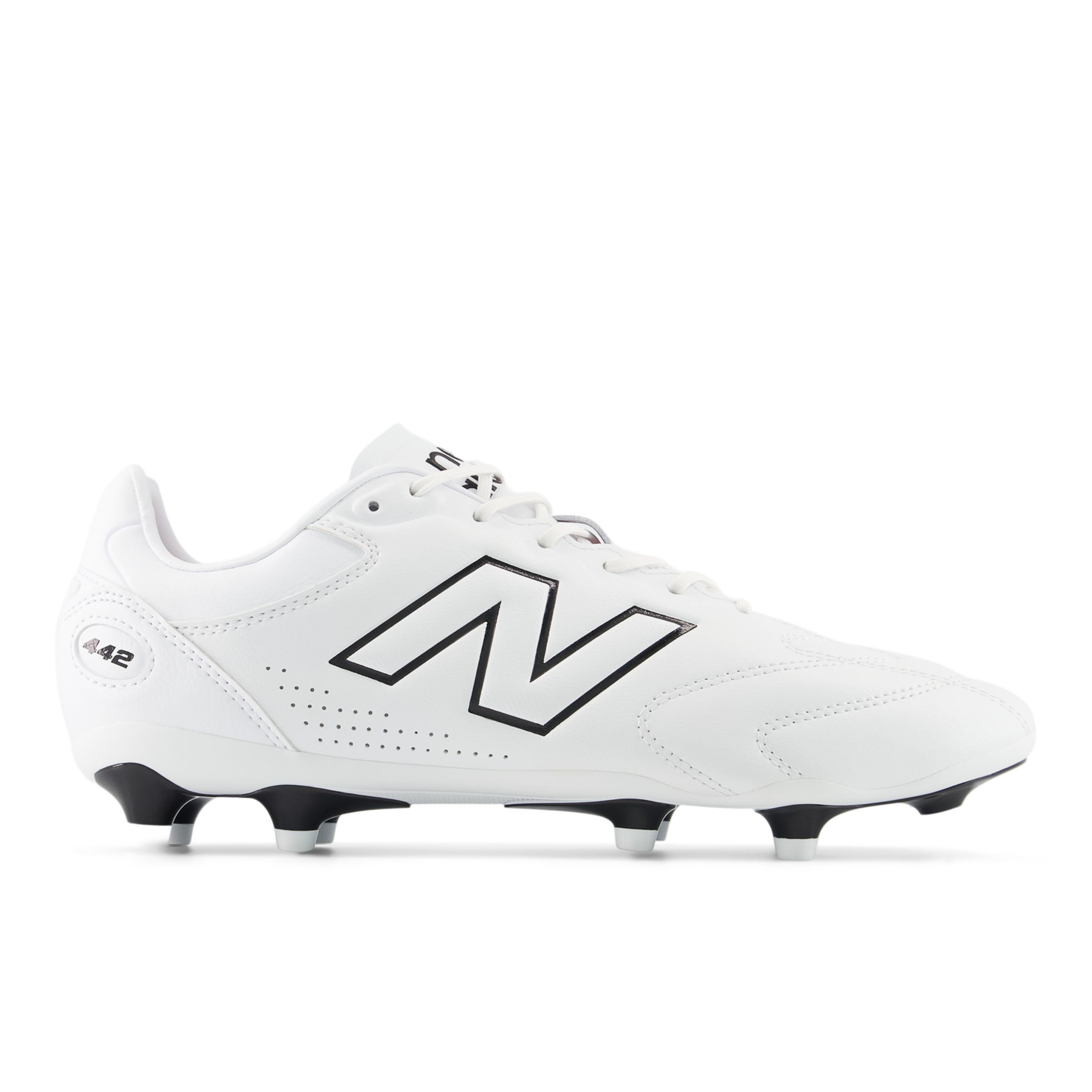 New Balance Unisex 442 Pro FG V3 Soccer Shoes - White/Black/Red - U42F114