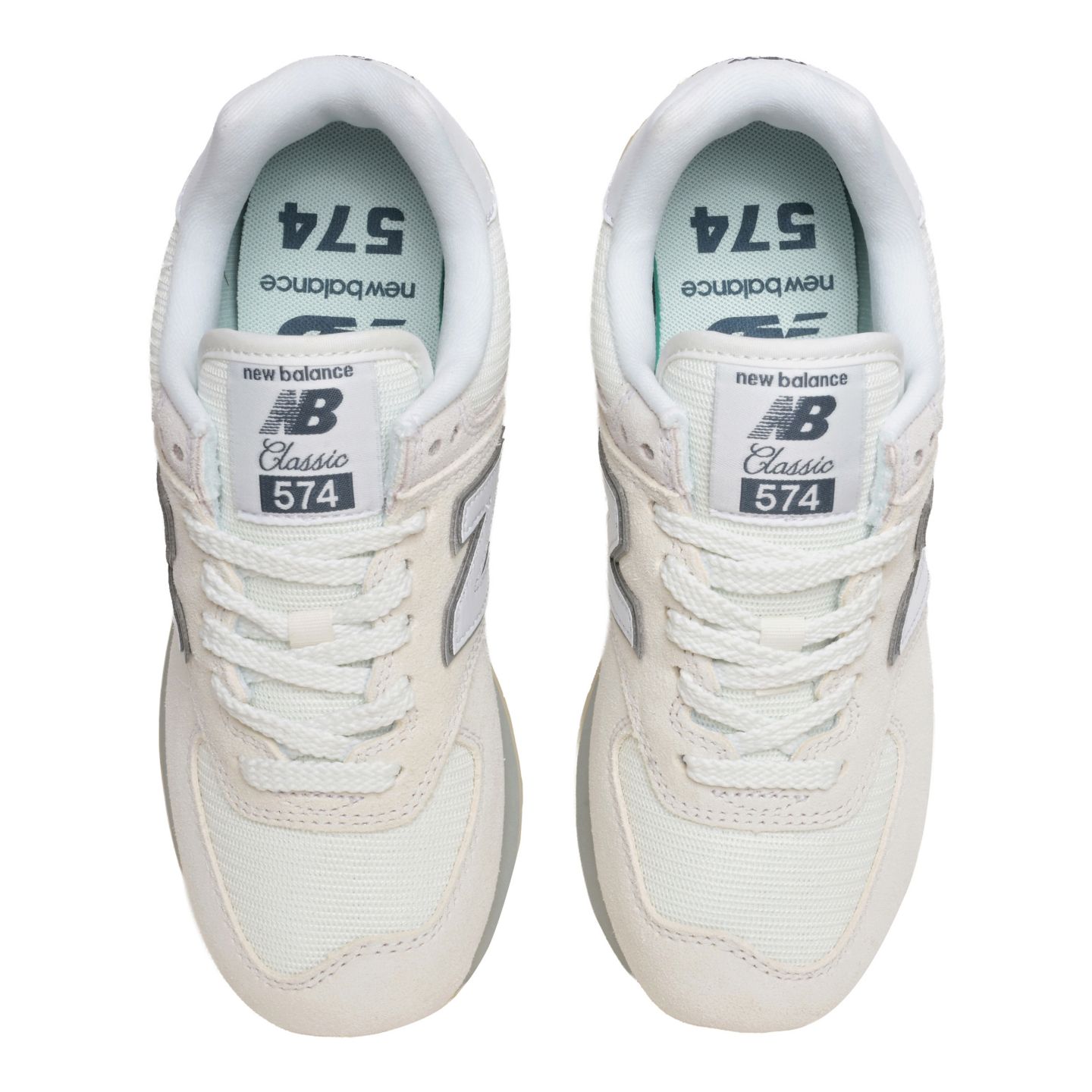 Детские кроссовки New Balance 574, цвет: Белый — фото 3