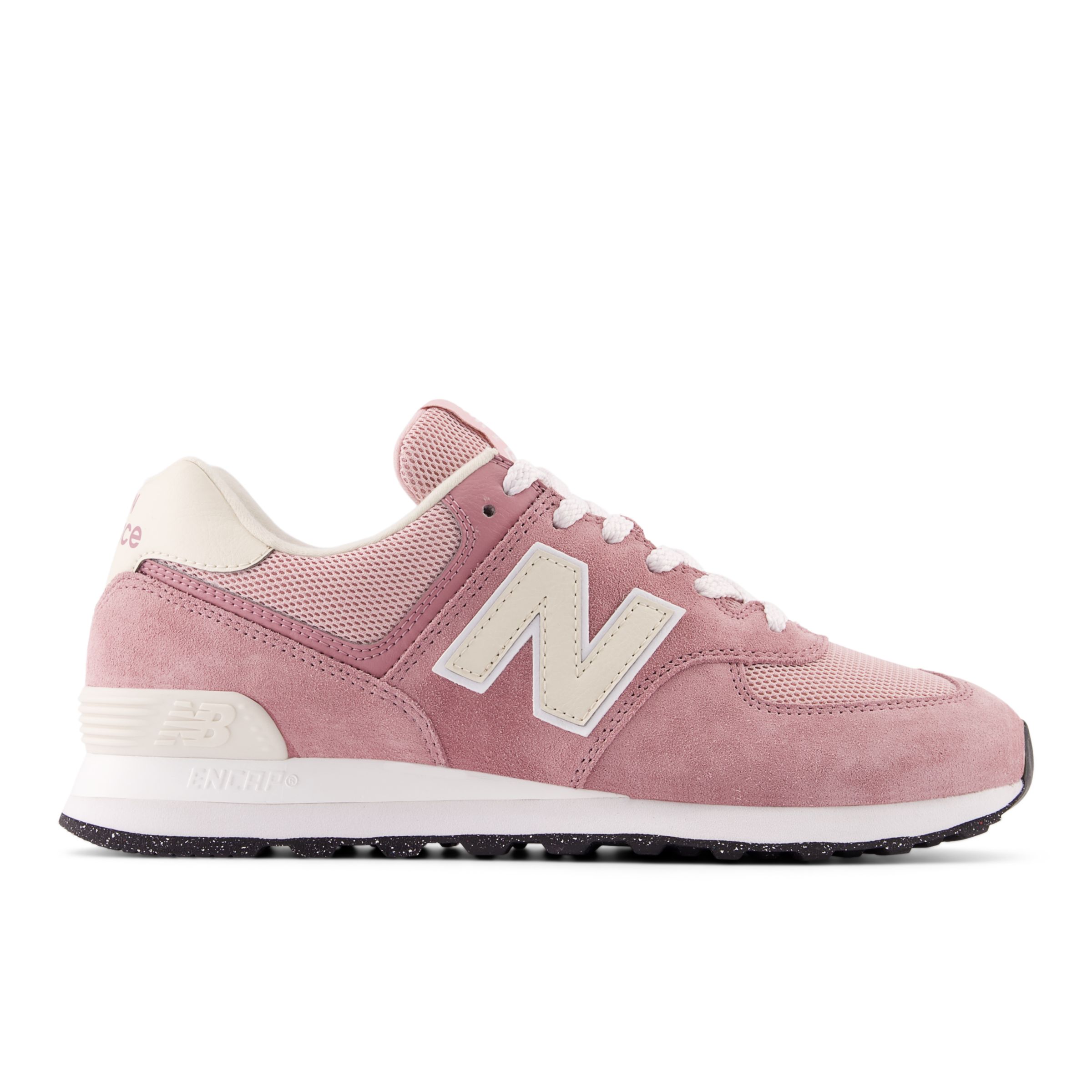

New Balance Unisexe 574 en Rose/Beige, Suede/Mesh, Taille 42 Large
