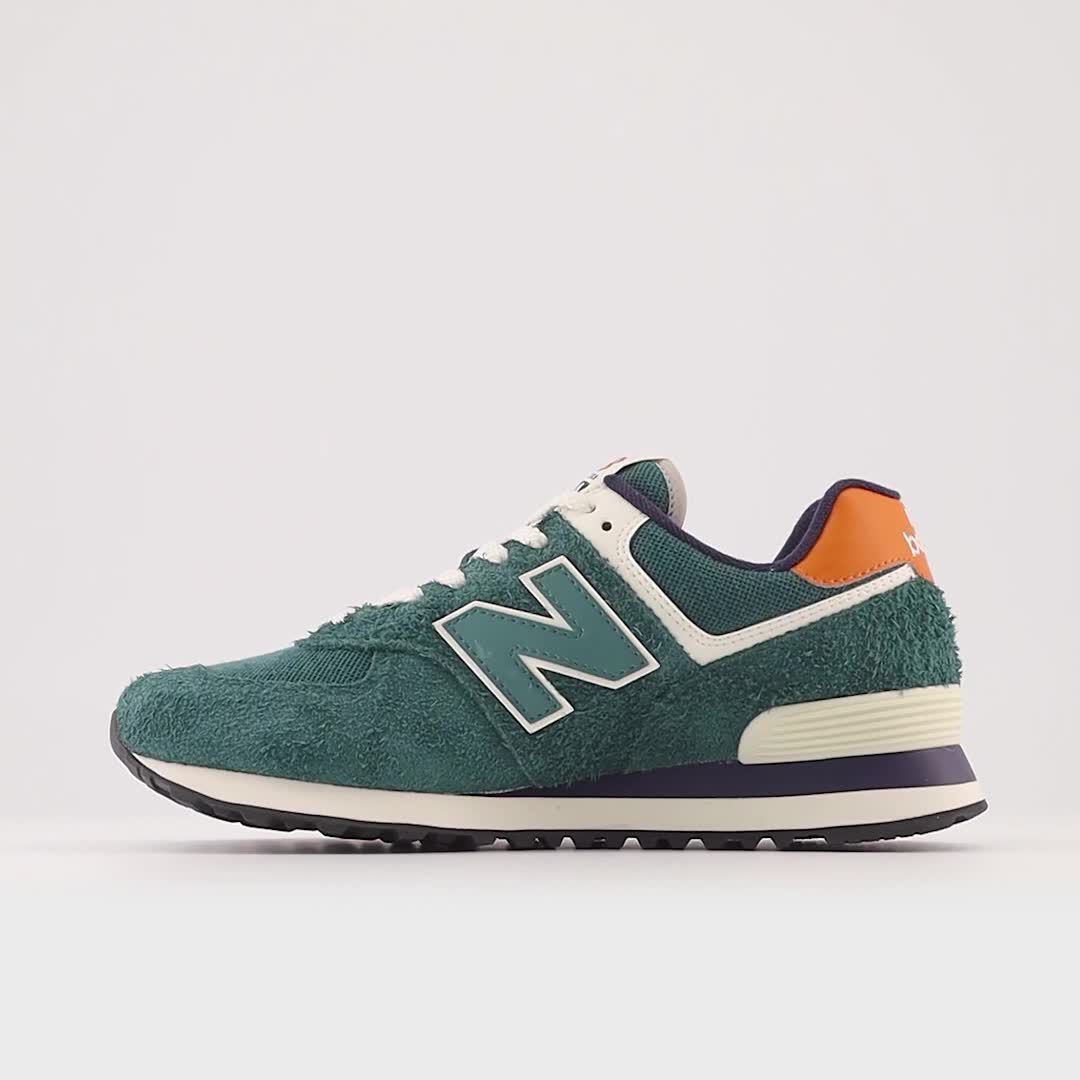 New balance 574 blue cheap and orange