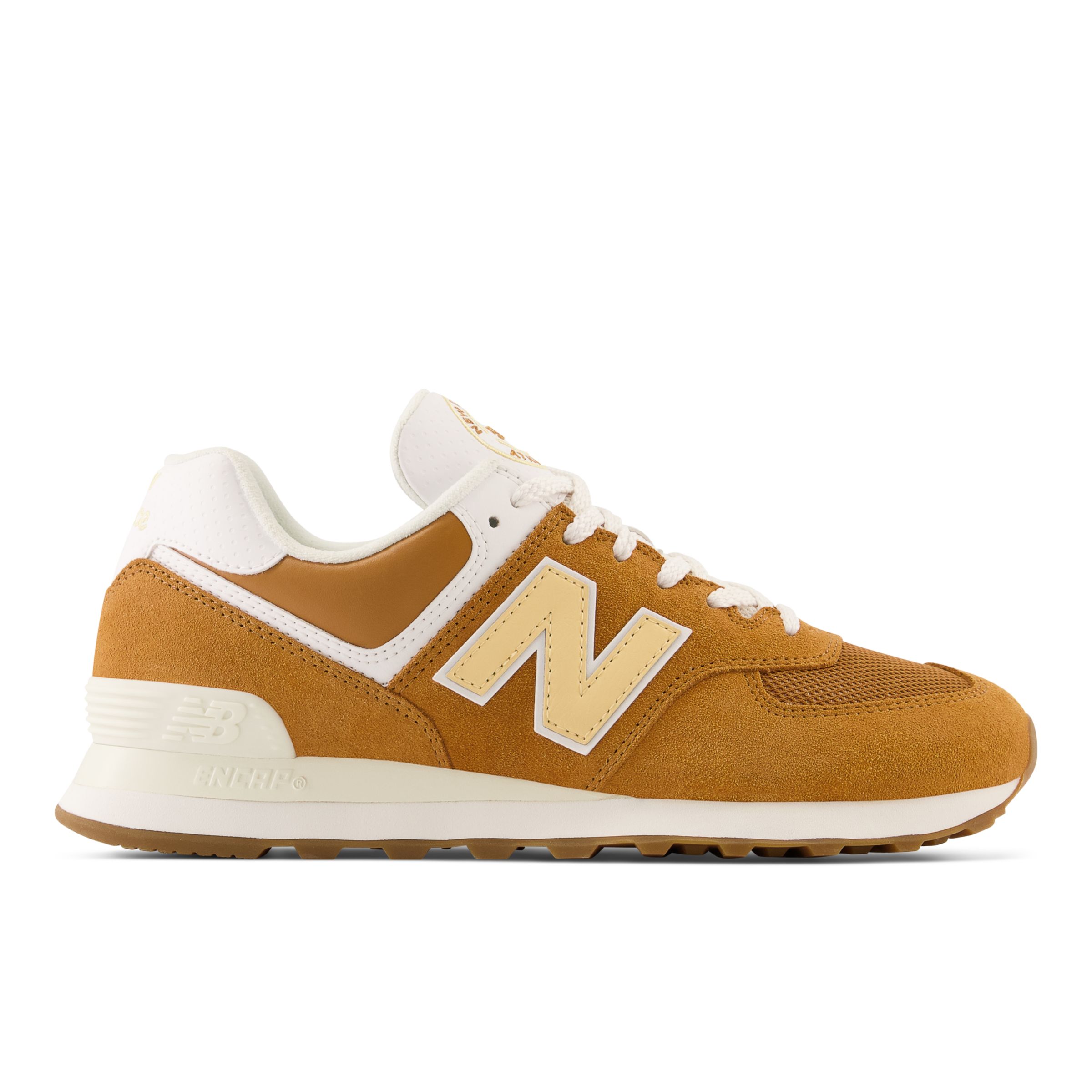 New Balance Unisex 574 in Branca, Suede/Mesh, Tamanho 44