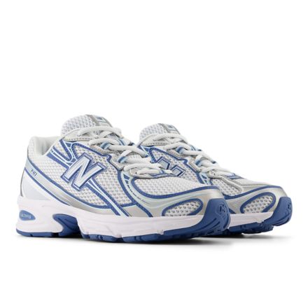 New balance white blue online