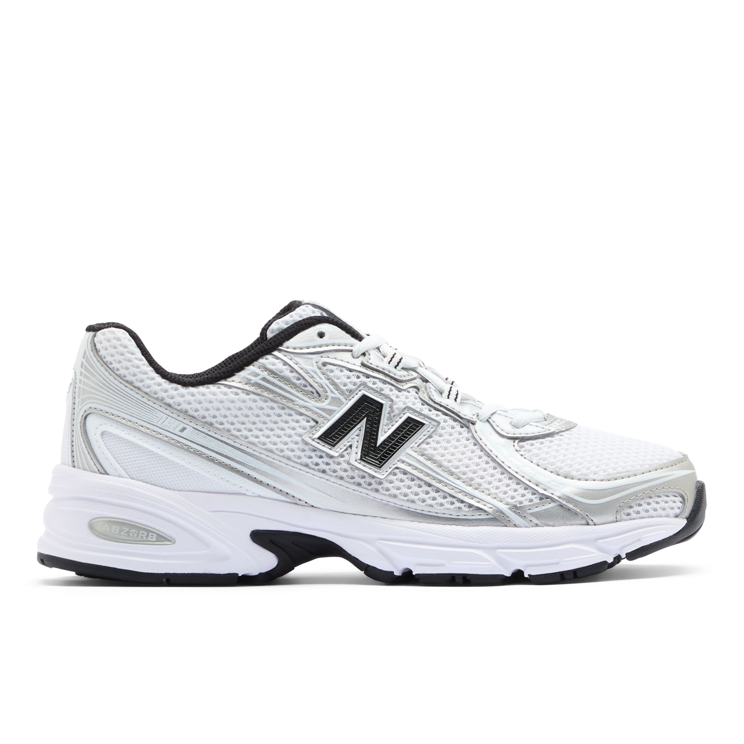 New Balance Unisex 740 in White/Grey/Blue Synthetic, size 7.5