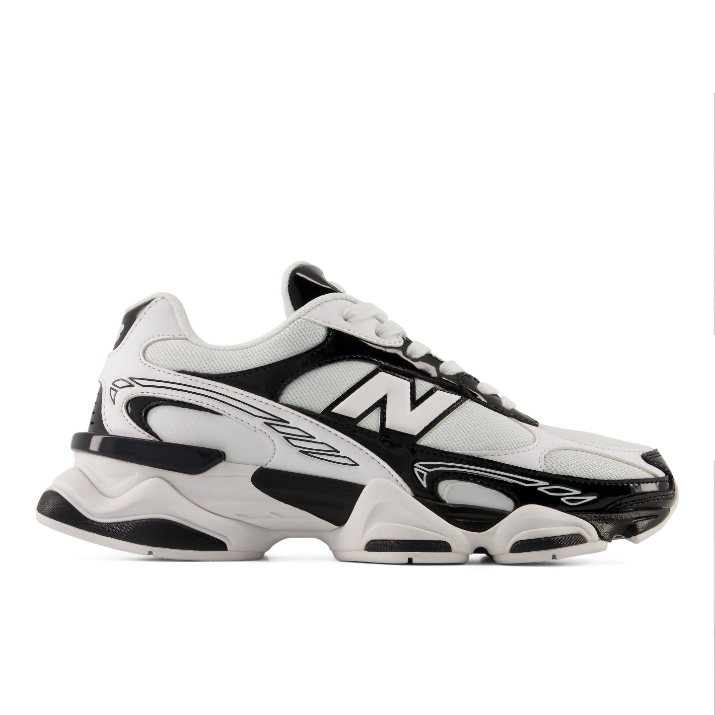 Мужские кроссовки New Balance 9060R, цвет: Чёрный / Белый — фото 1