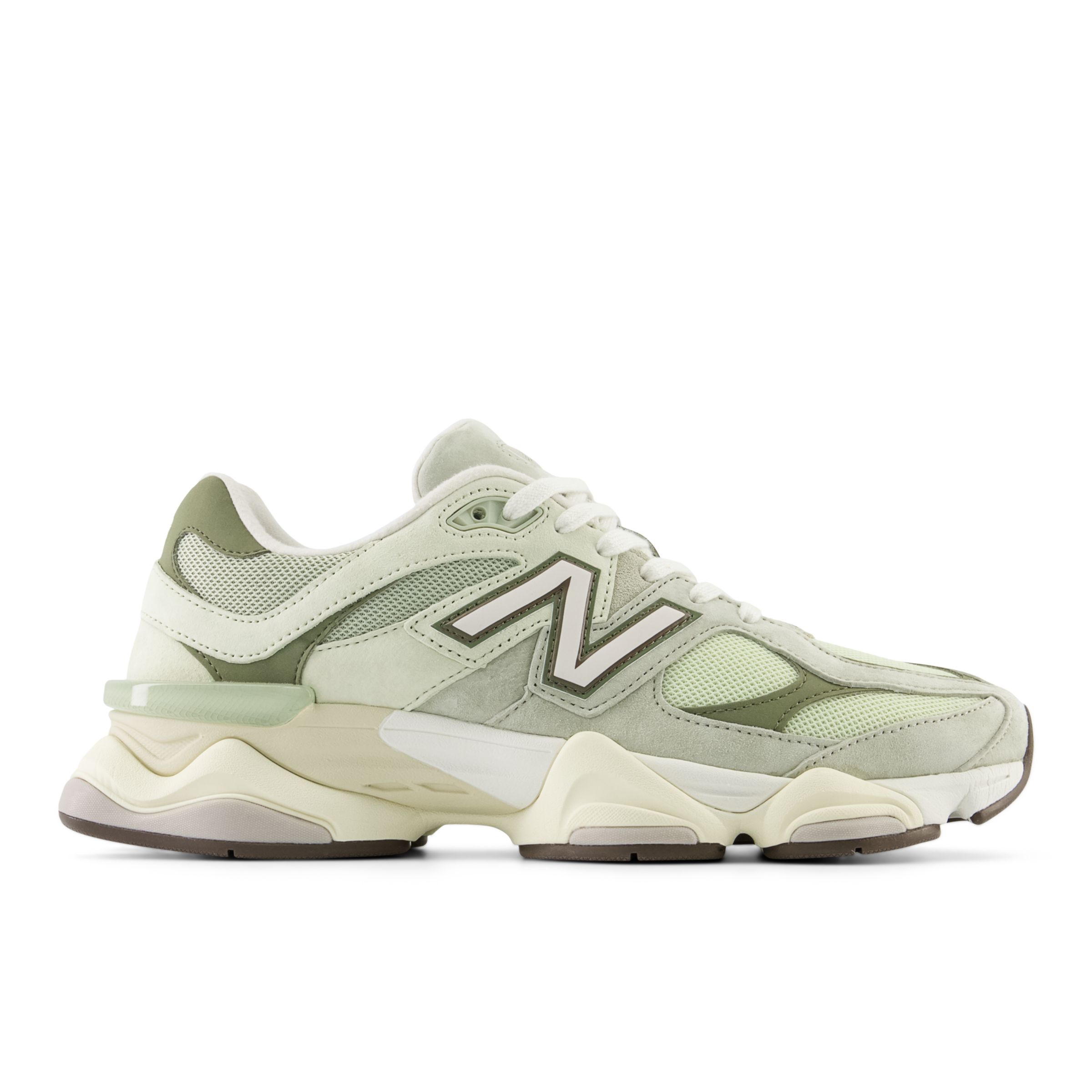 New Balance Unisex 9060 in Green Suede/Mesh, size 5.5