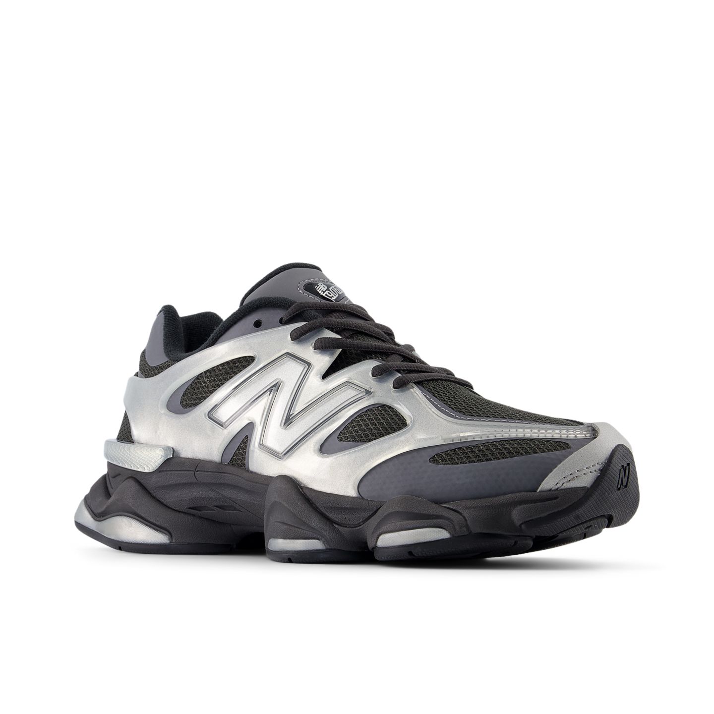 Мужские кроссовки New Balance 9060 X, цвет: Серебристый / Чёрный — фото 2