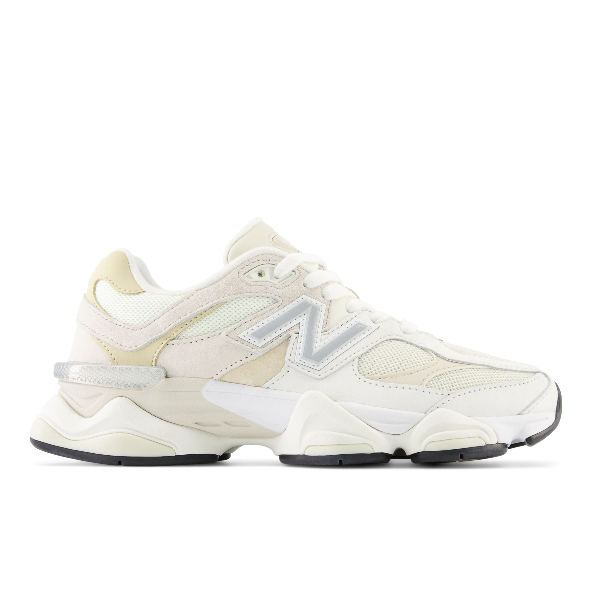 New Balance Unisex 9060 in Beige/White Suede/Mesh, size 11