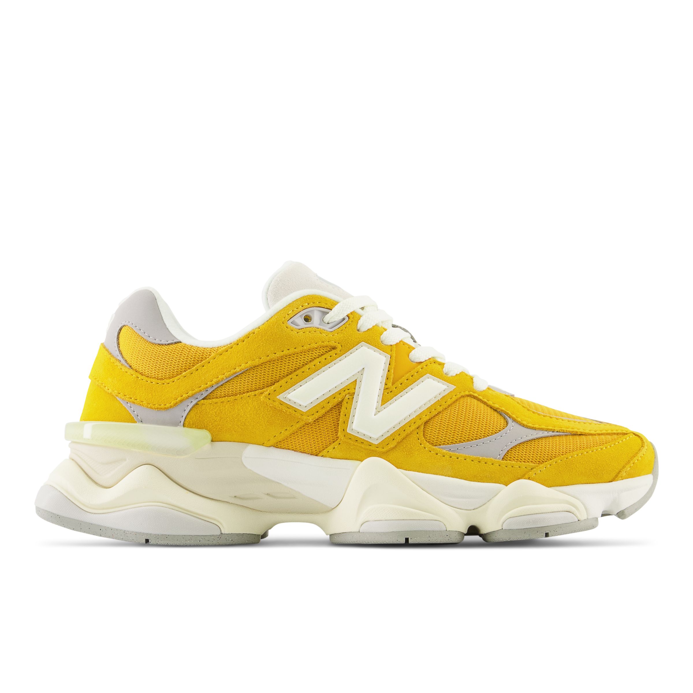 New Balance Unisex 9060 in Yellow/Grey/Beige Leather, size 13.5