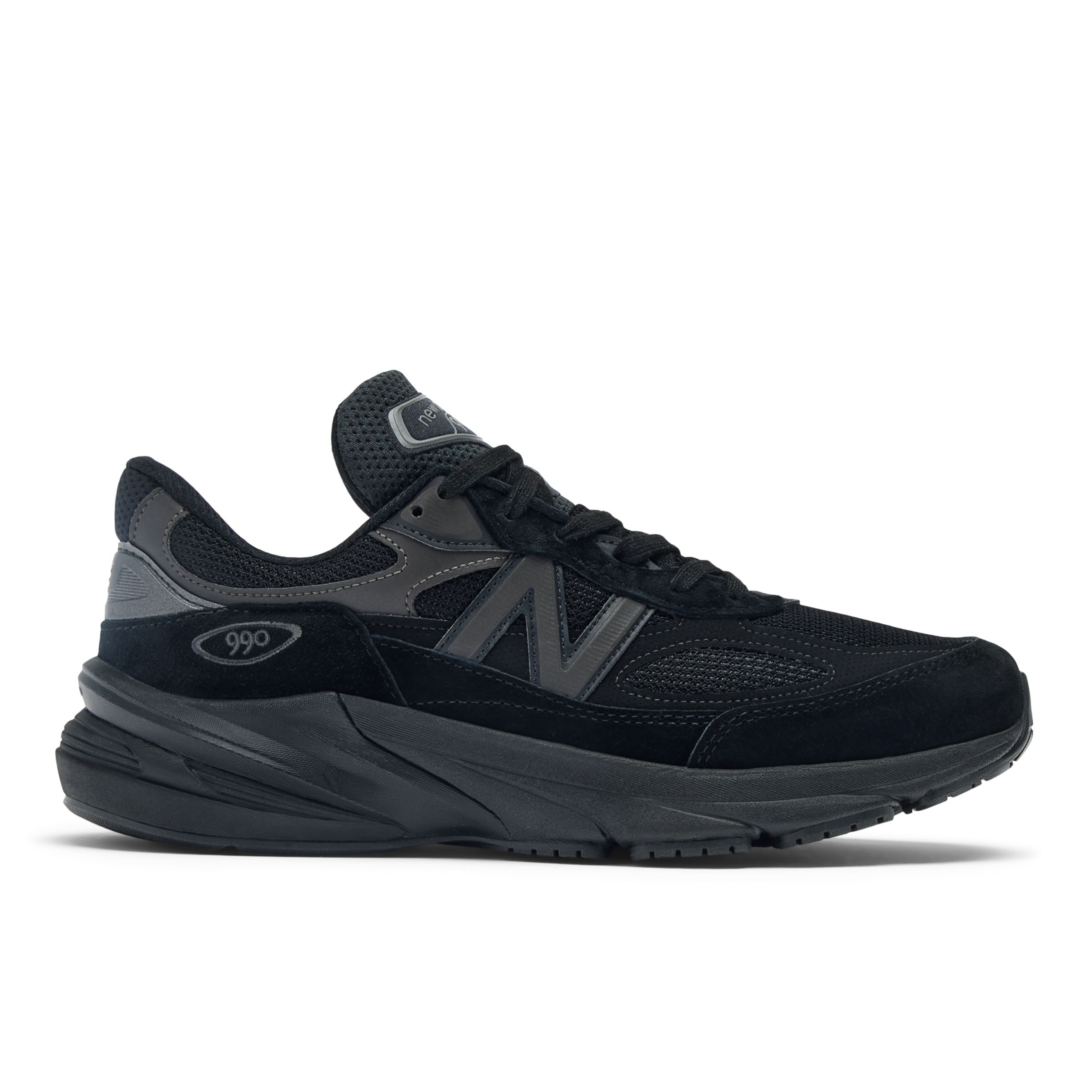 New Balance Unisex Made in USA 990v6 in Black Leather, size 9.5