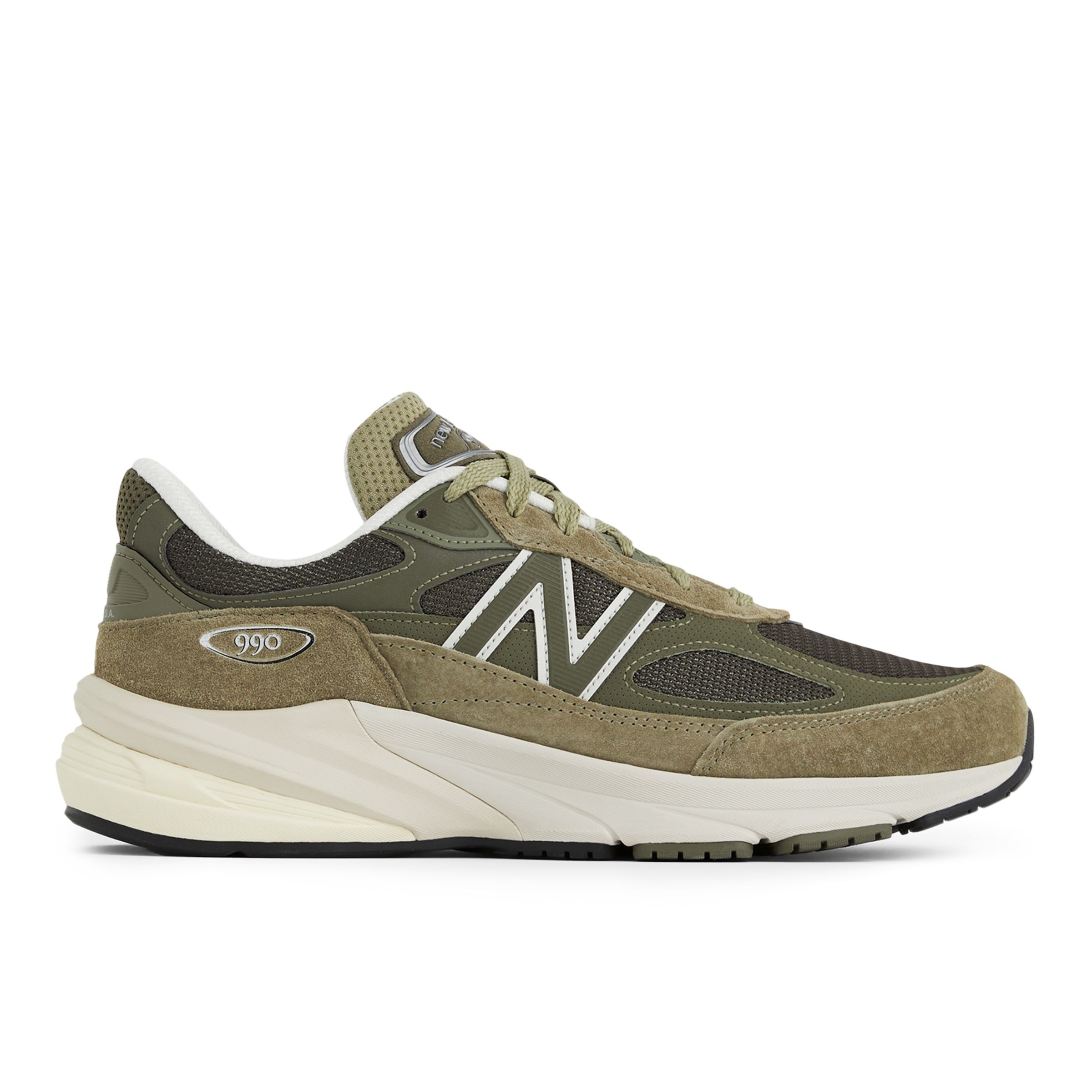 New Balance Unisex Made in USA 990v6 in Green Leather, size 7