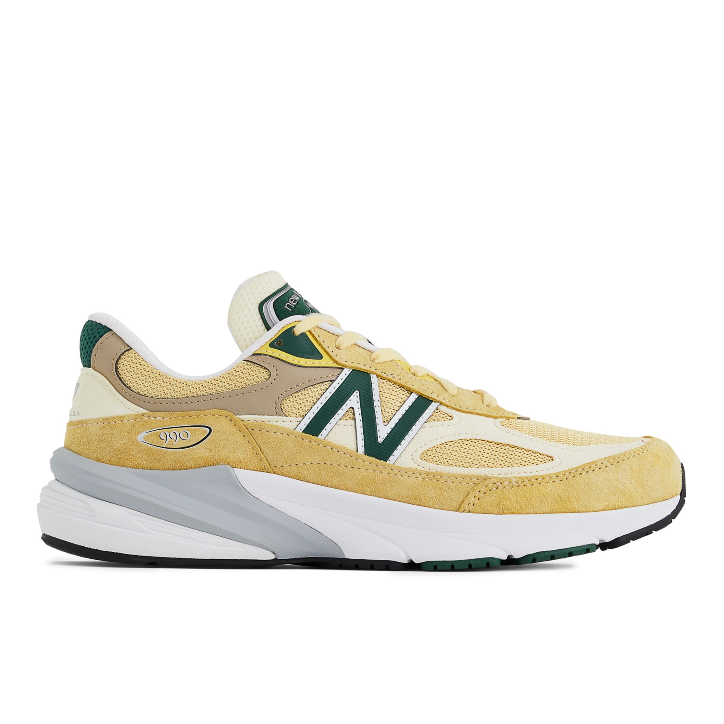 New Balance Unisex Made in USA 990v6 in Yellow/Green Leather, size 6.5