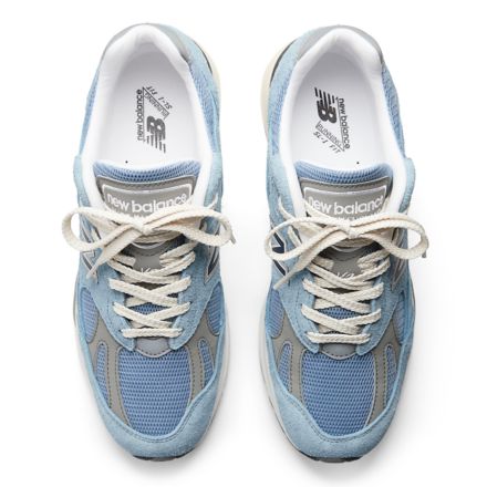 スニーカー NEW BALANCE '991v2 Running Course' sneakers Blue Made in UK 991v2 Grounded Pastels - New Balance