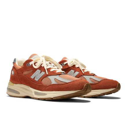 Made in UK 991v2 Vintage Sports, POTTERS CLAY with RAW SIENNA with HARBOR MIST, U991SS2