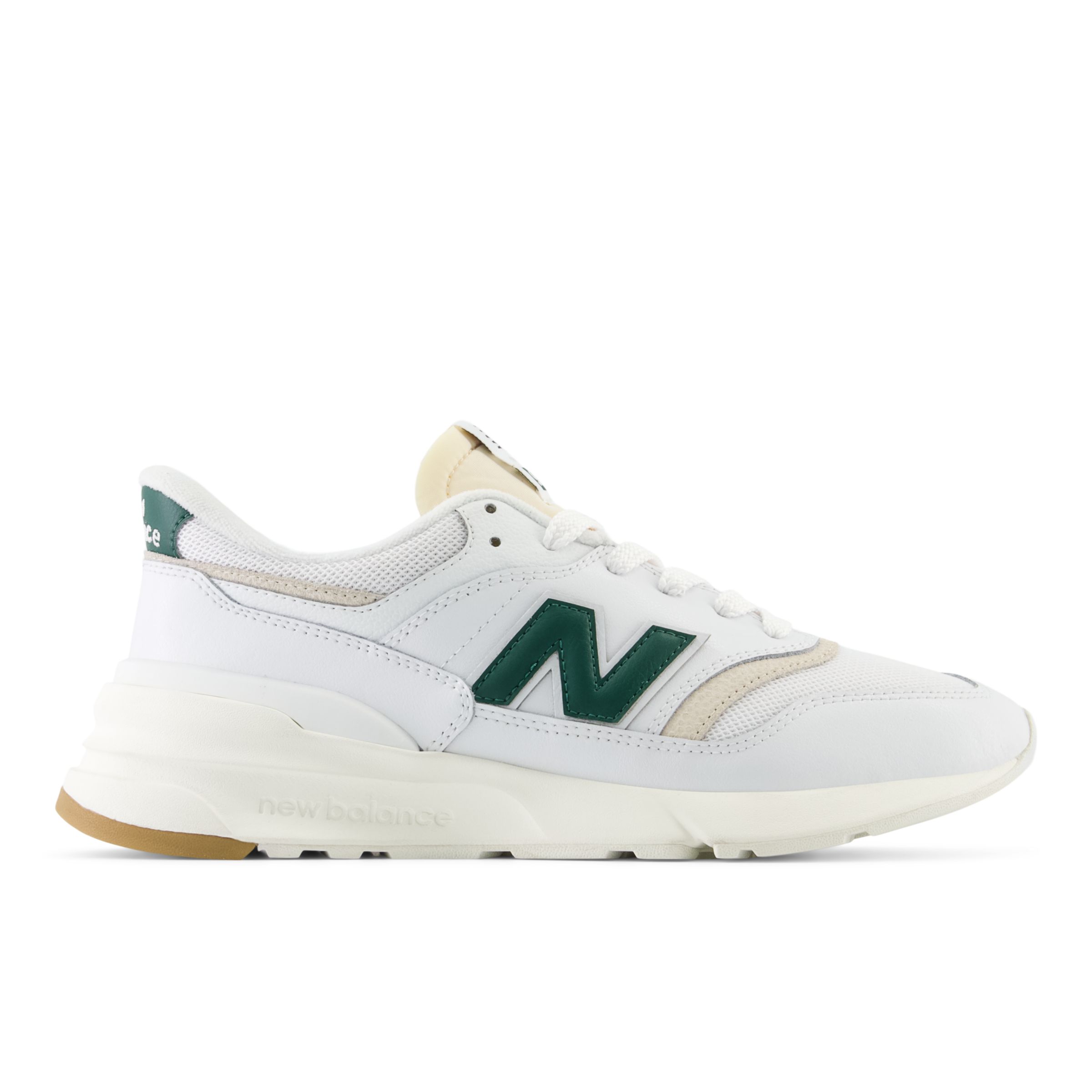 Shop New Balance Unisex 997r Sneakers In White/green