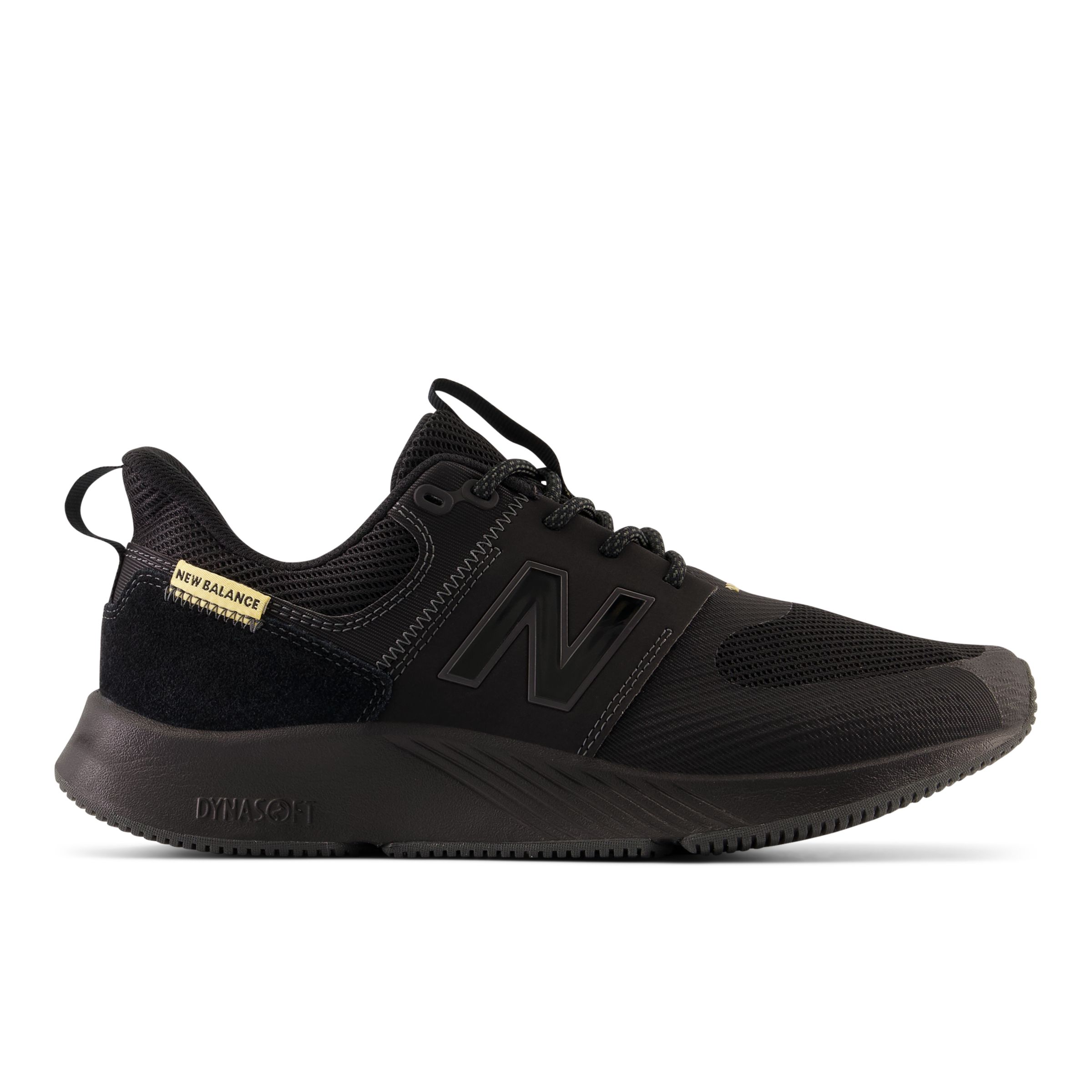 All black new balance hot sale shoes