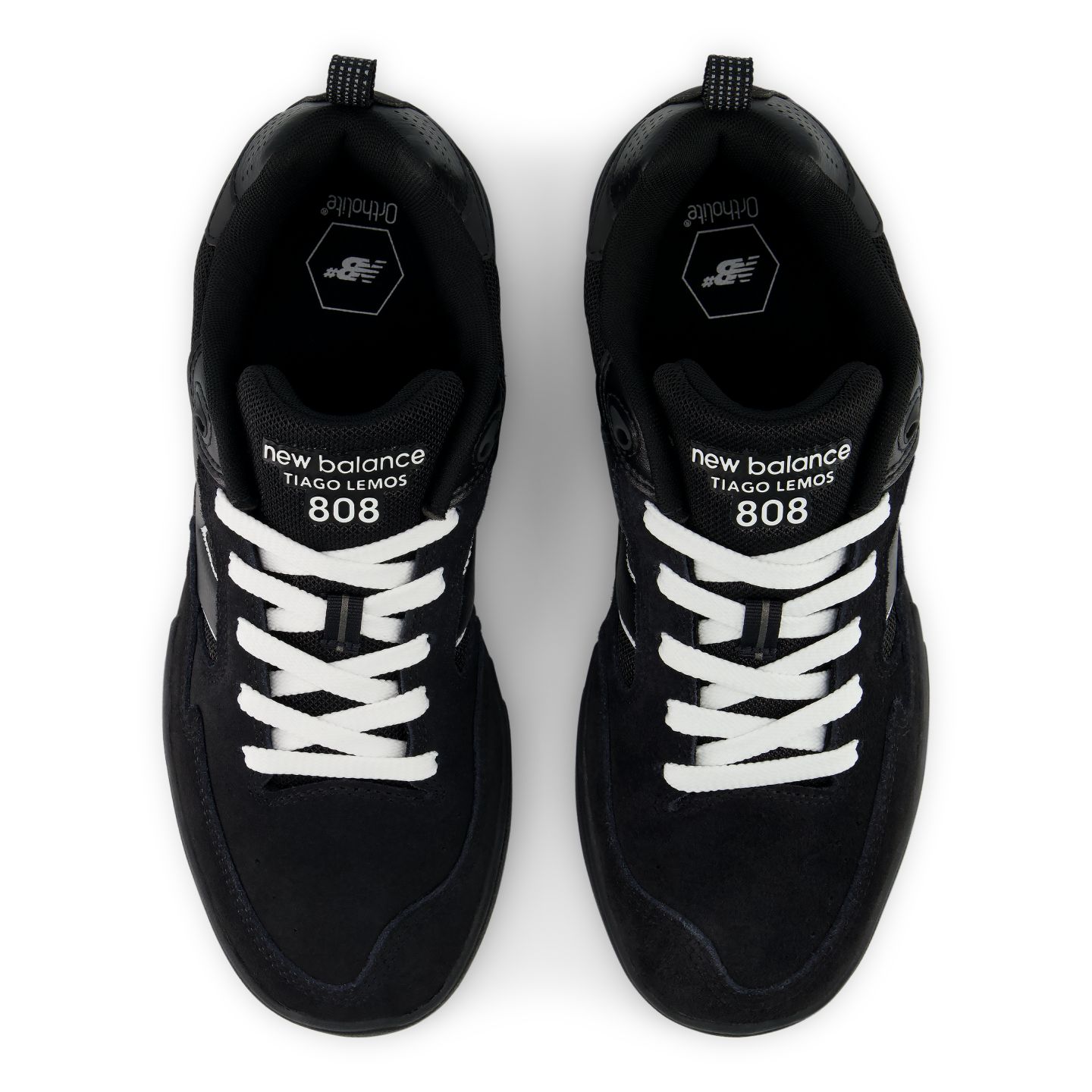 Мужские кроссовки New Balance Numeric Tiago Lemos 808L, цвет: Чёрный / Белый — фото 4