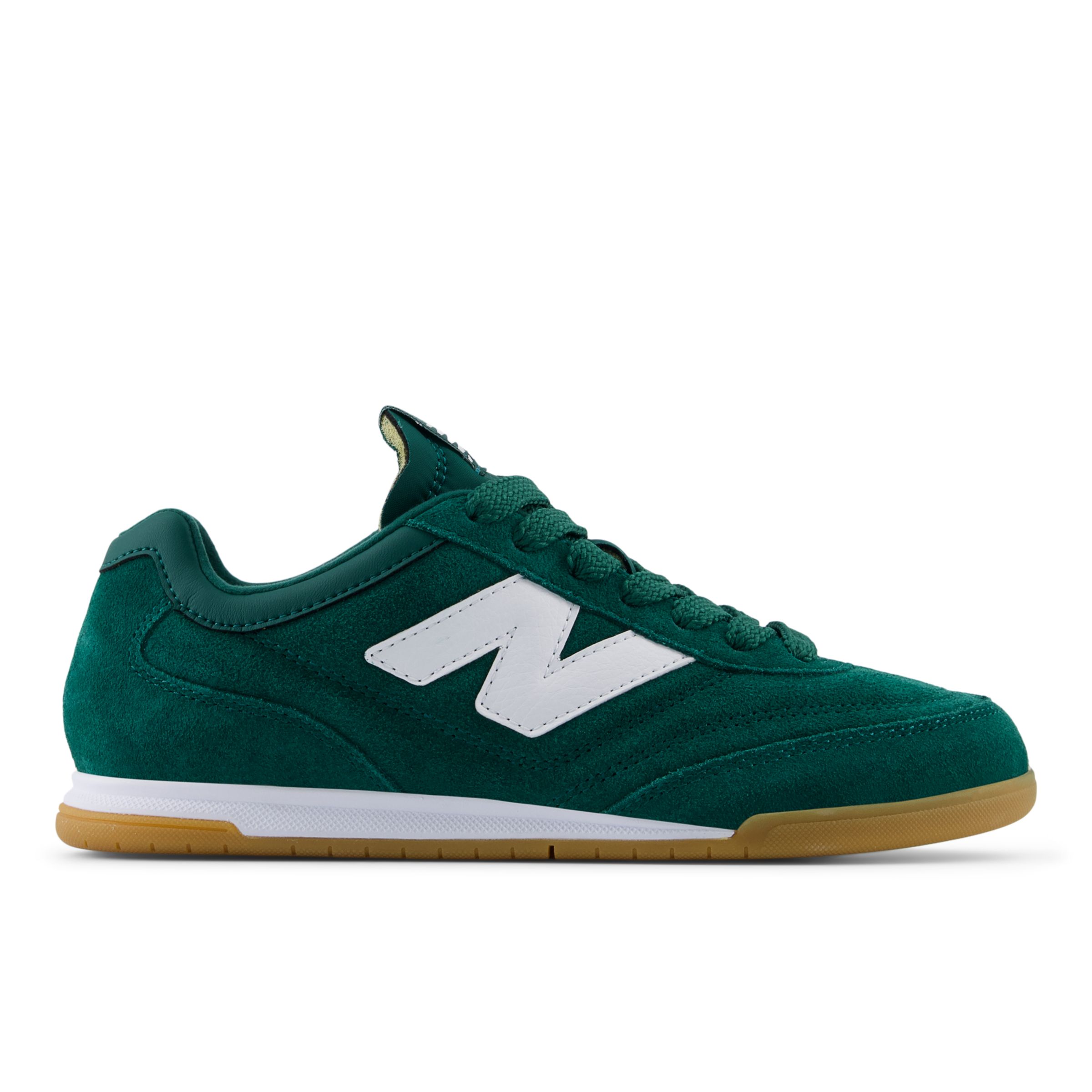 New Balance Unisex RC42 in Green/White Suede/Mesh, size 6