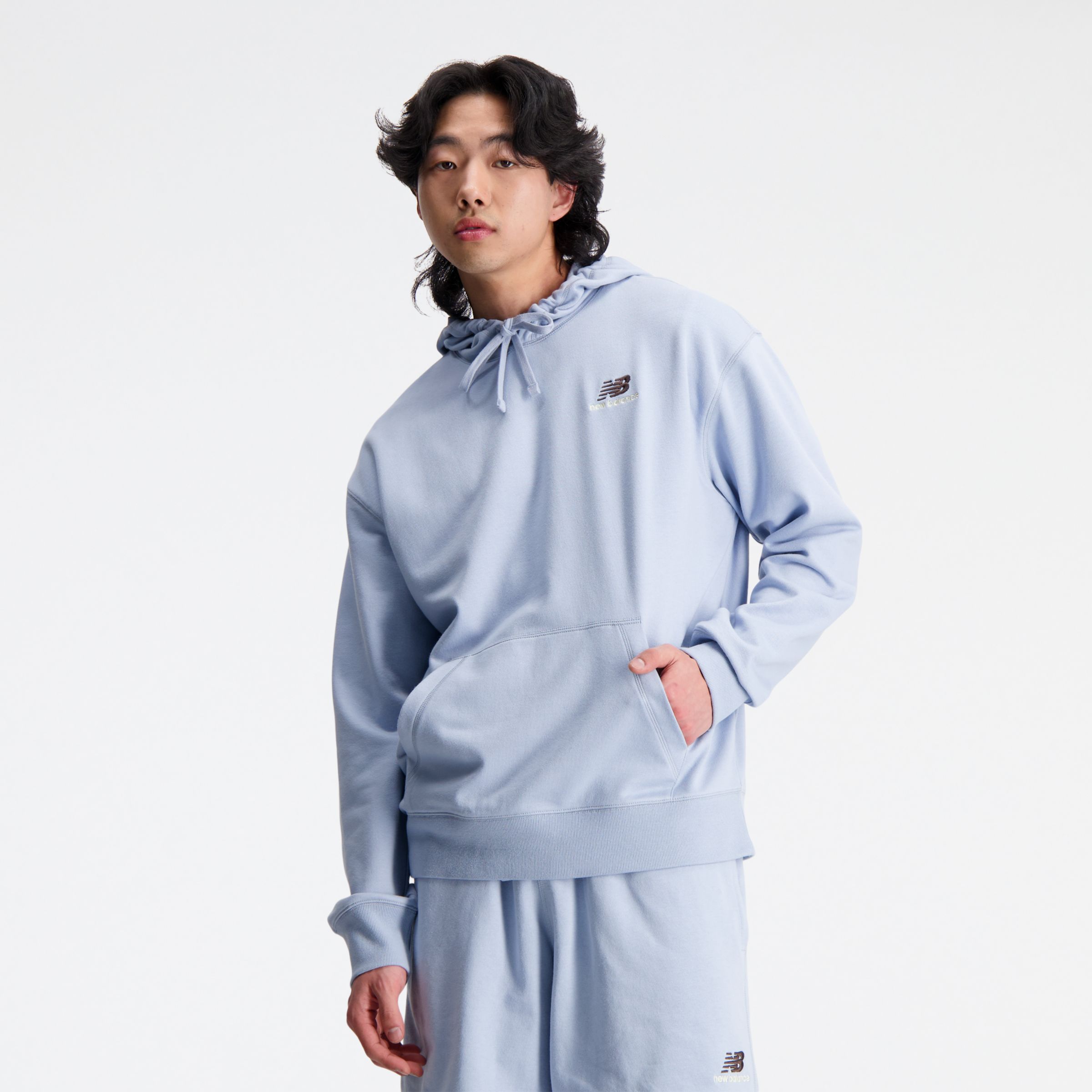 

New Balance Unisexe Sweats à capuche Uni-ssentials French Terry en Gris, Cotton, Taille U3