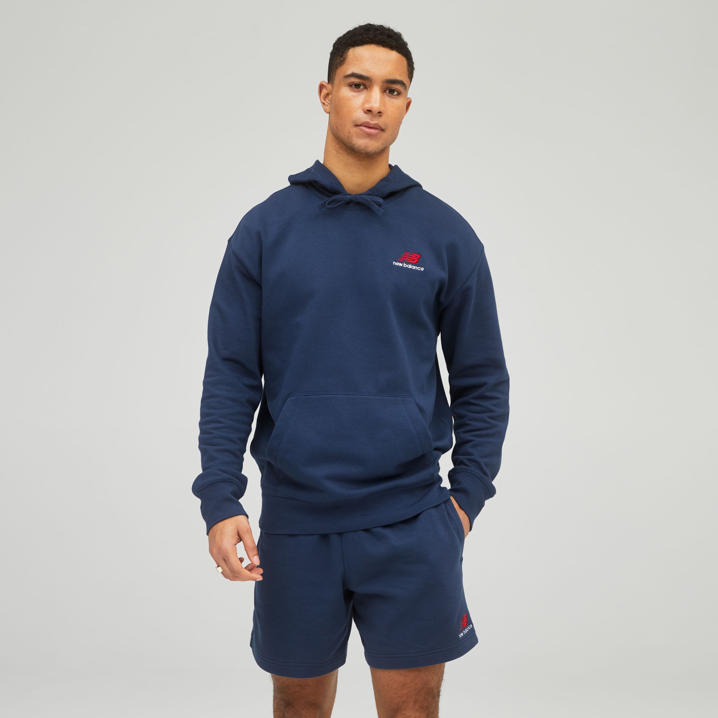 

New Balance Gender Neutral Uni-ssentials French Terry Hoodie Gender Neutral Blue - Blue