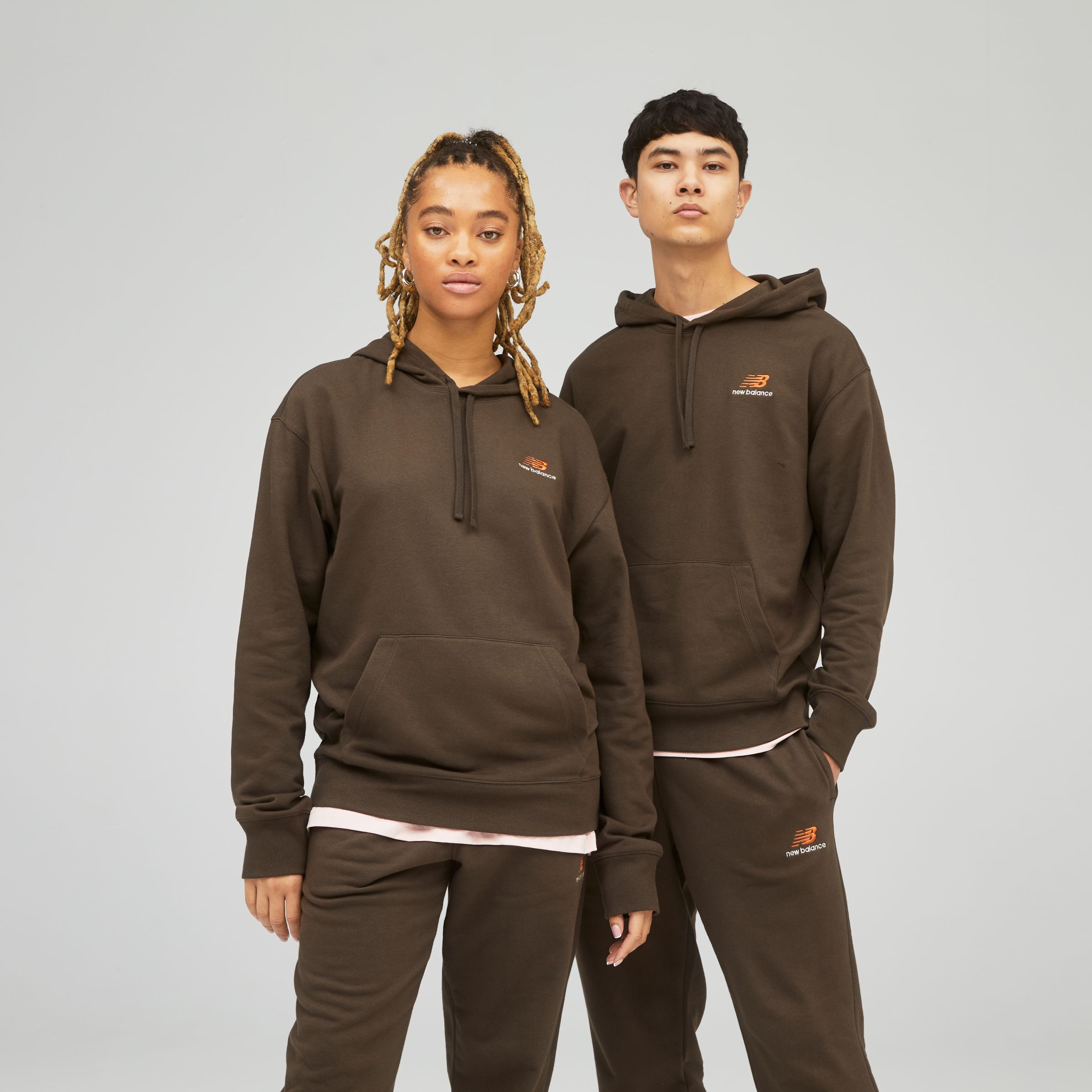 

New Balance Gender Neutral Uni-ssentials French Terry Hoodie Gender Neutral Brown - Brown