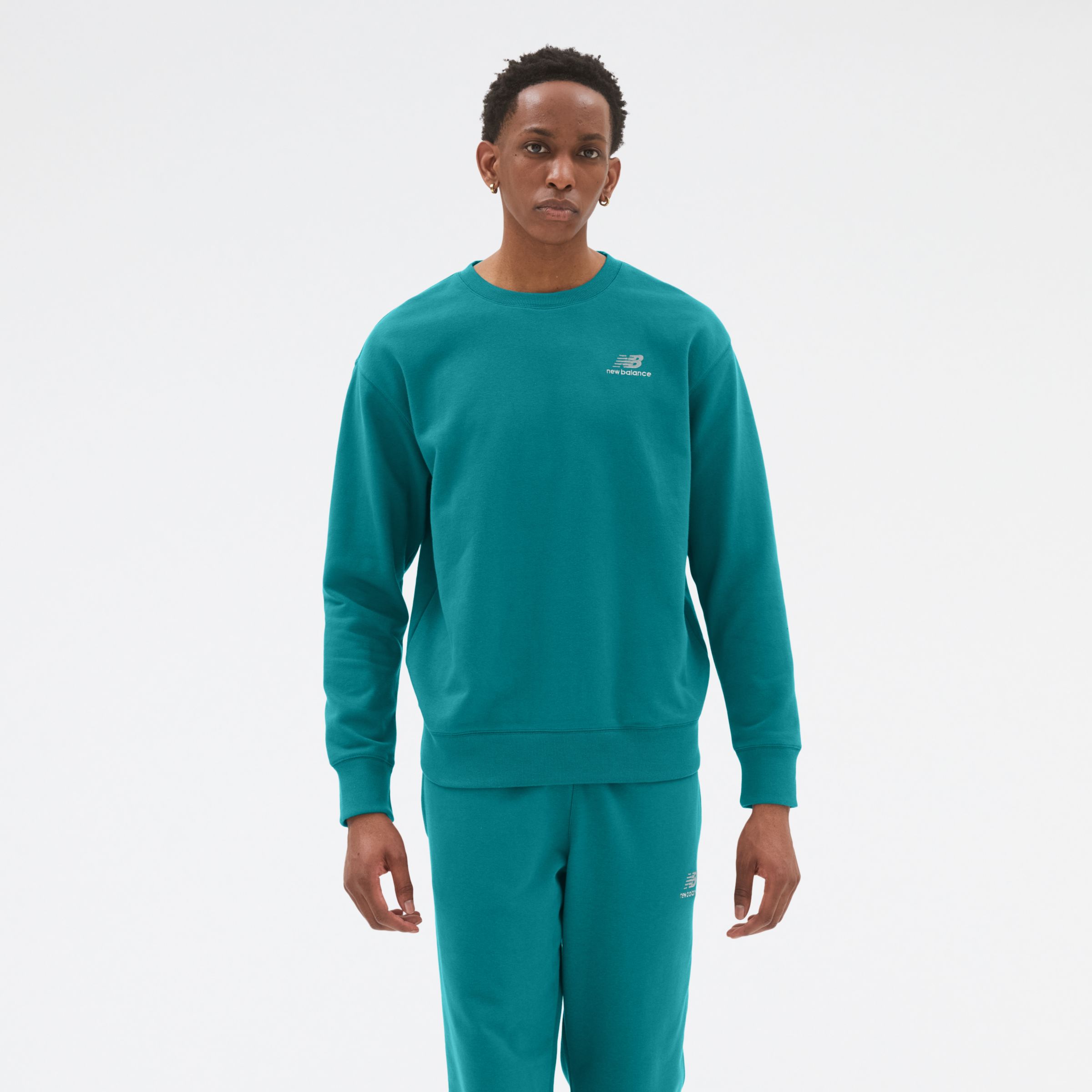 

New Balance Gender Neutral Uni-ssentials French Terry Crewneck Sweatshirt Gender Neutral Green - Green