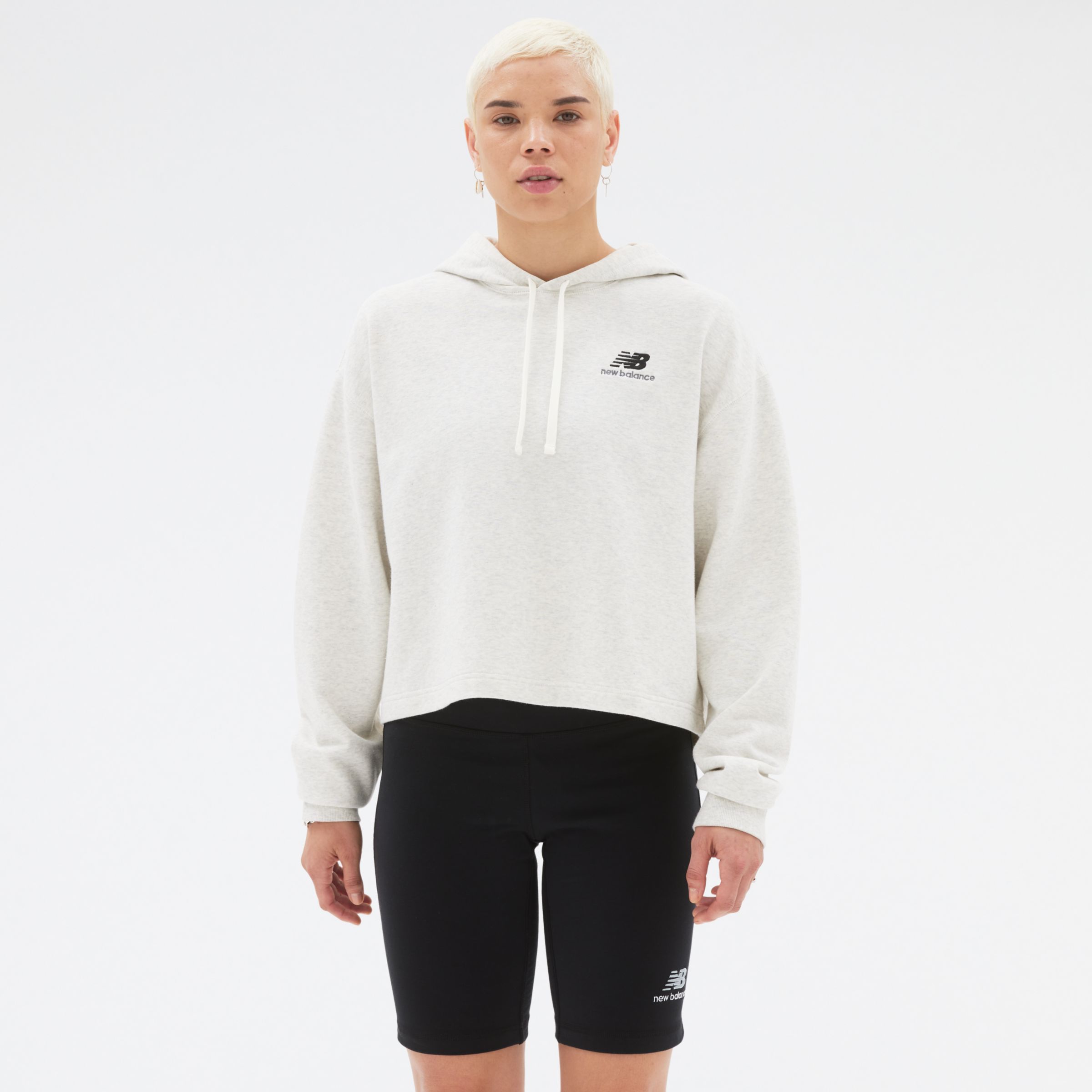 

New Balance Gender Neutral Uni-ssentials French Terry Crop Hoodie Gender Neutral White - White