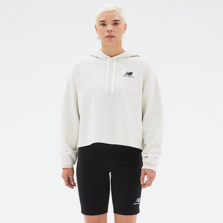New Balance Uni-ssentials French Terry Crop Hoodie, UT21502SAH image number null