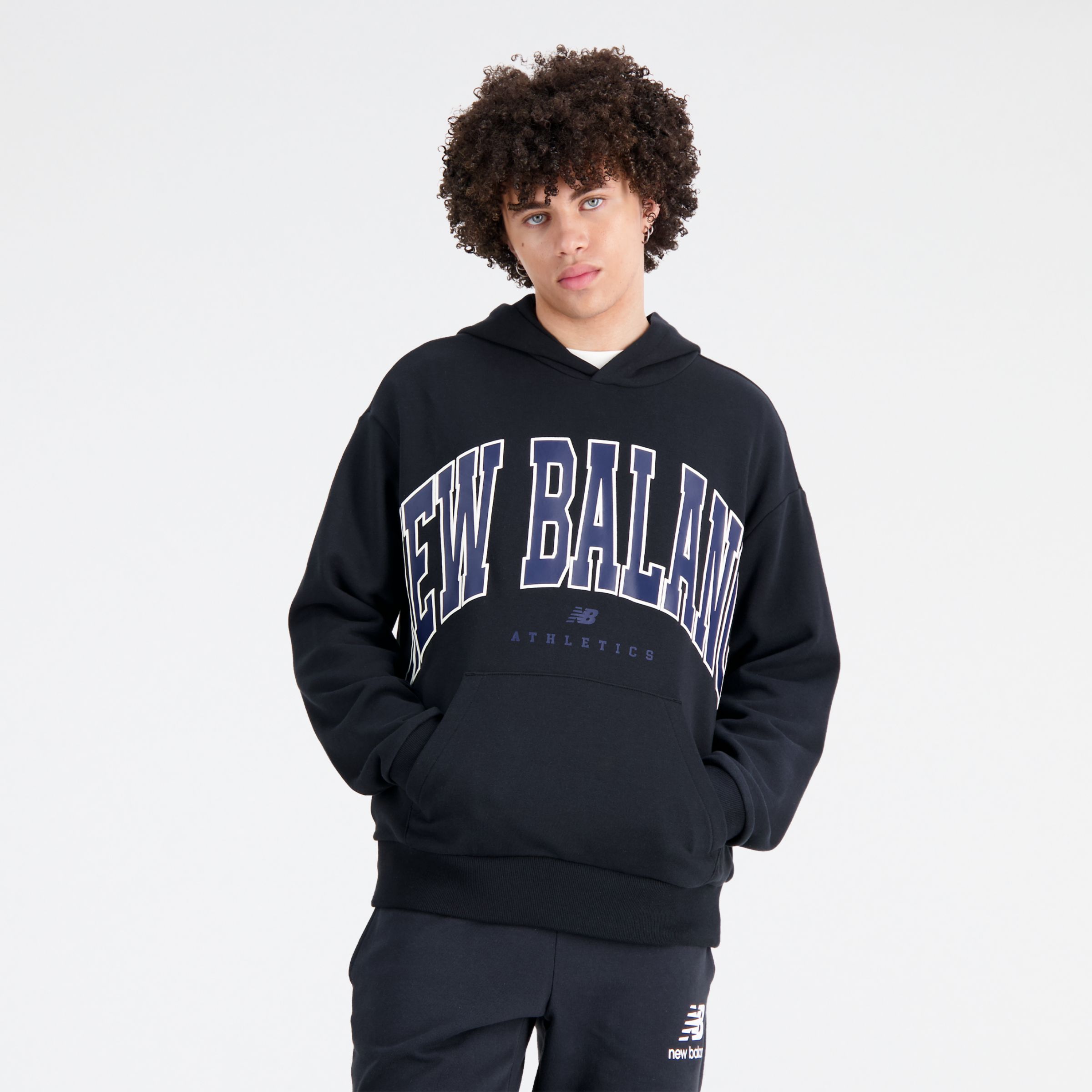 

New Balance Gender Neutral Uni-ssentials Warped Classics French Terry Hoodie Gender Neutral Black - Black