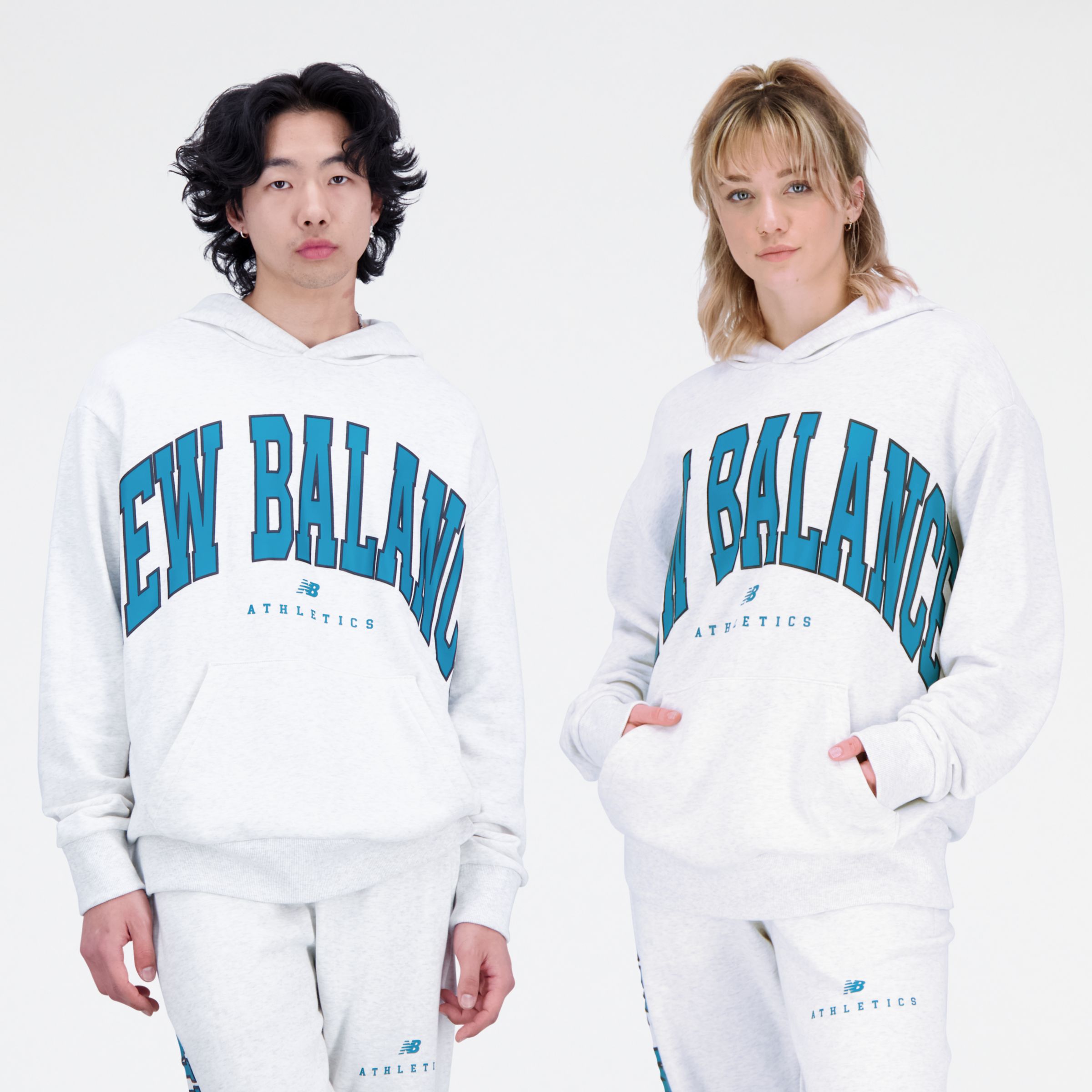 

New Balance Gender Neutral Uni-ssentials Warped Classics French Terry Hoodie Gender Neutral White - White