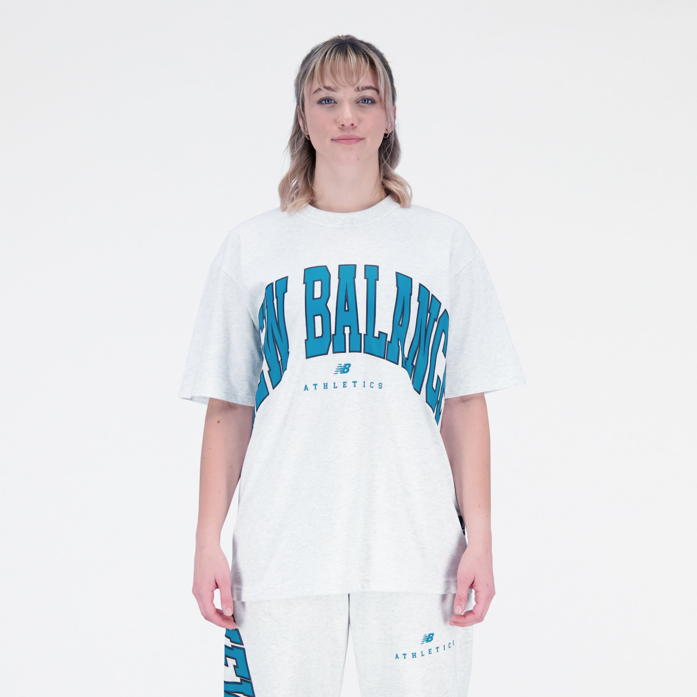 

New Balance Gender Neutral Uni-ssentials Warped Classics Cotton Jersey T-Shirt Gender Neutral White - White