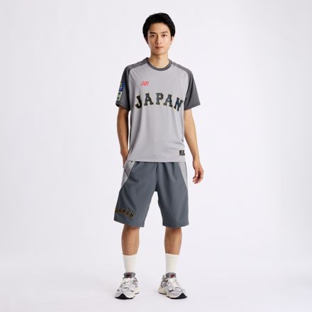 侍ジャパン JAPANオーセンティックショートスリーブTシャツ, Grey, UT62A1OXGR