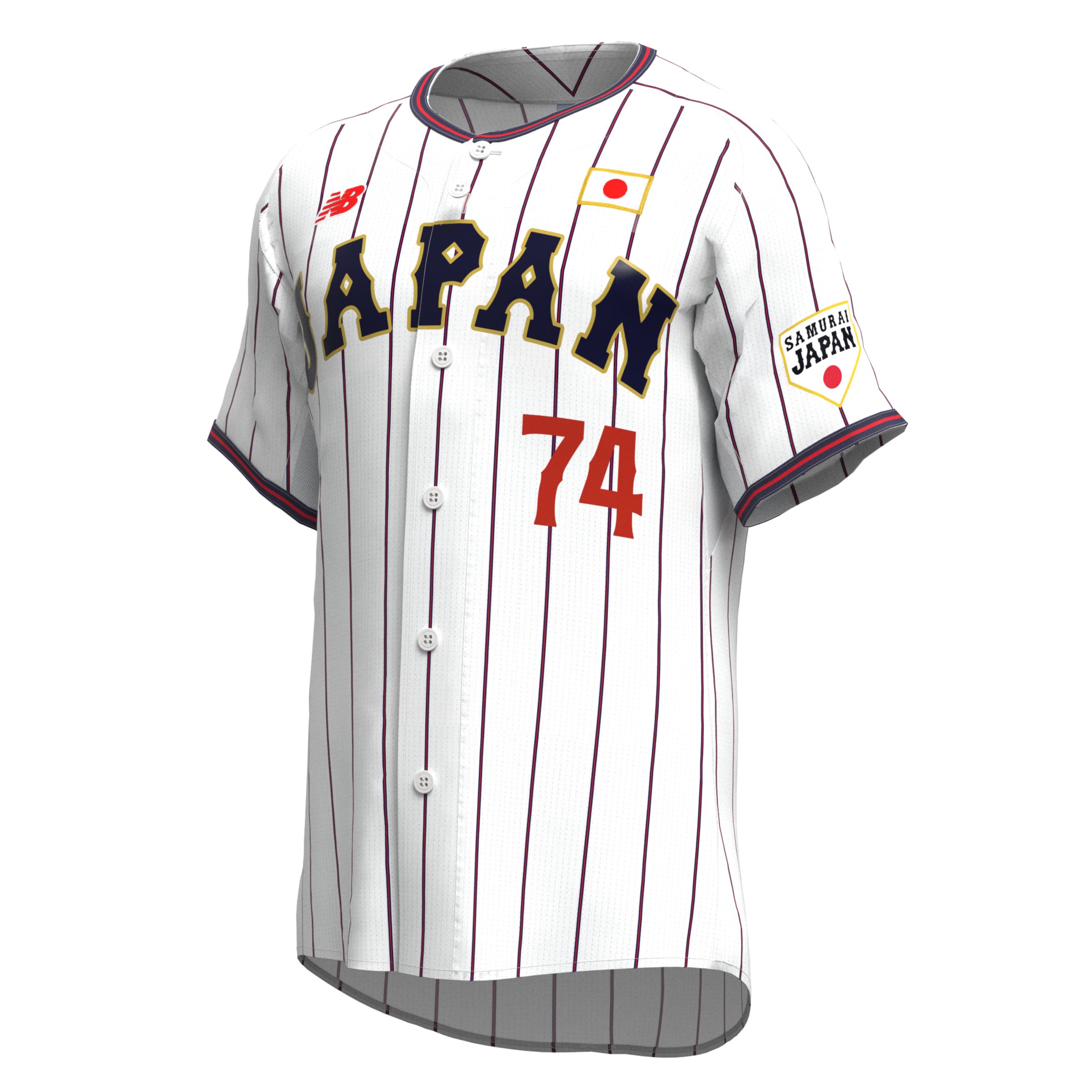 New Balance 【受注生産】侍ジャパン レプリカユニフォーム #74 河田 雄祐, UT62F7VOWT