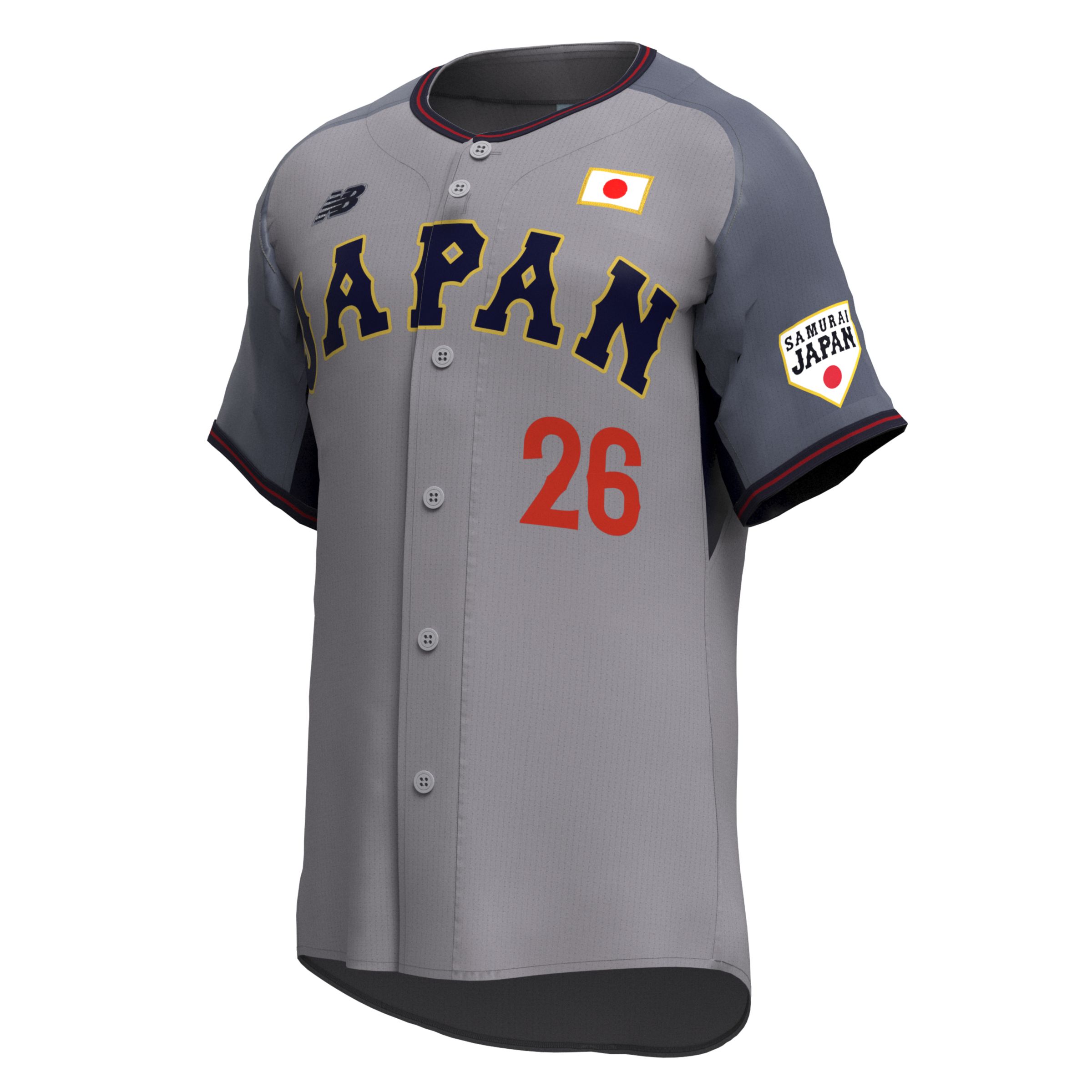 New Balance 【受注生産】侍ジャパン レプリカユニフォーム #26 鈴木 豪太, UT62F8P8GR