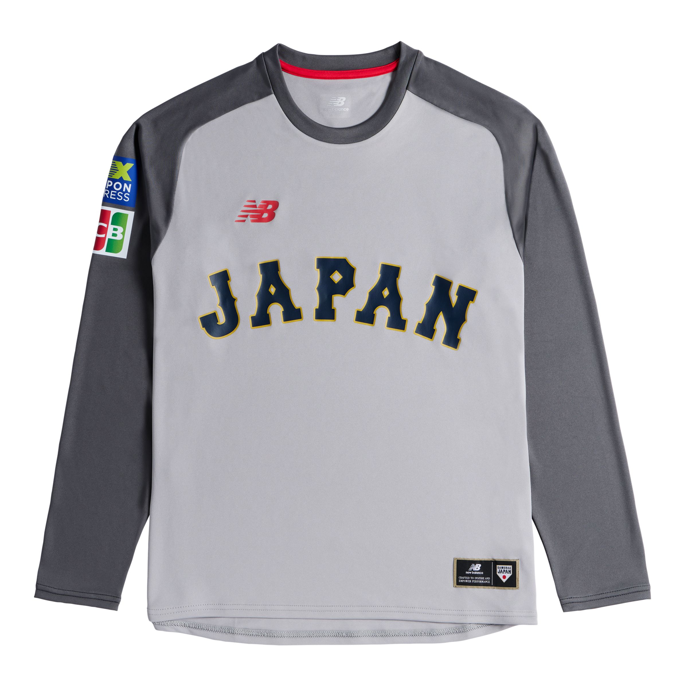 New Balance 侍ジャパン JAPANオーセンティックロングスリーブTシャツ, UT62H6C3GR
