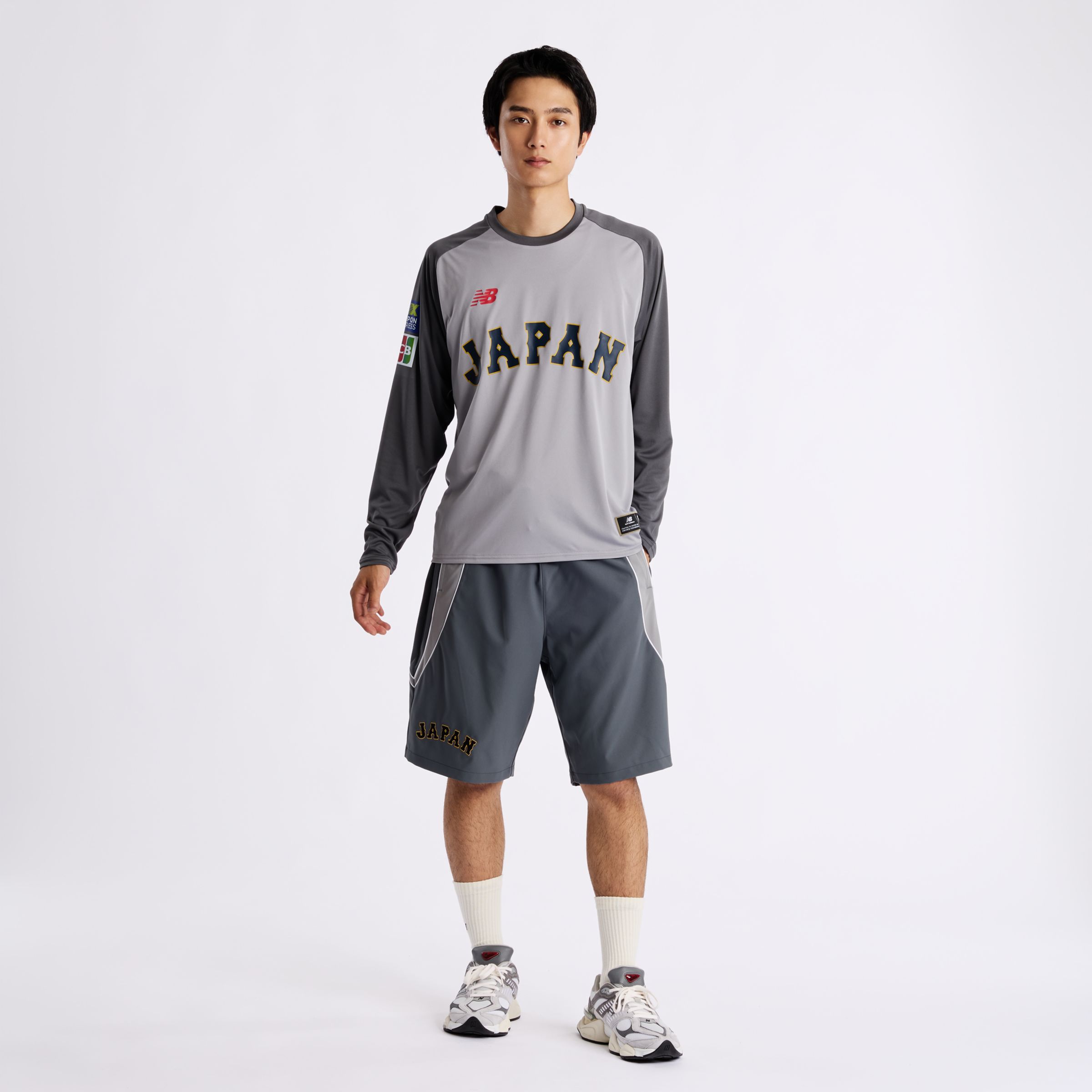 New Balance 侍ジャパン JAPANオーセンティックロングスリーブTシャツ, UT62H6C3GR