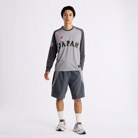 侍ジャパン JAPANオーセンティックロングスリーブTシャツ, Grey, UT62H6C3GR