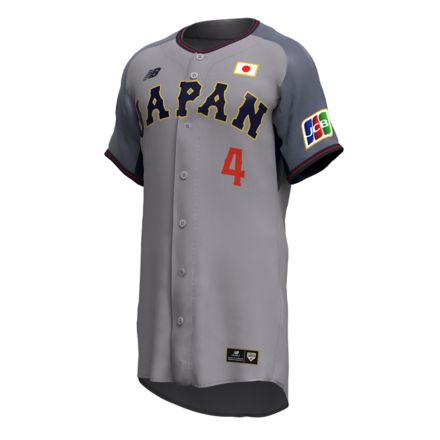 【受注生産】侍ジャパン オーセンティックユニフォーム #4 度会 隆輝, Grey, UT62N2J6GR