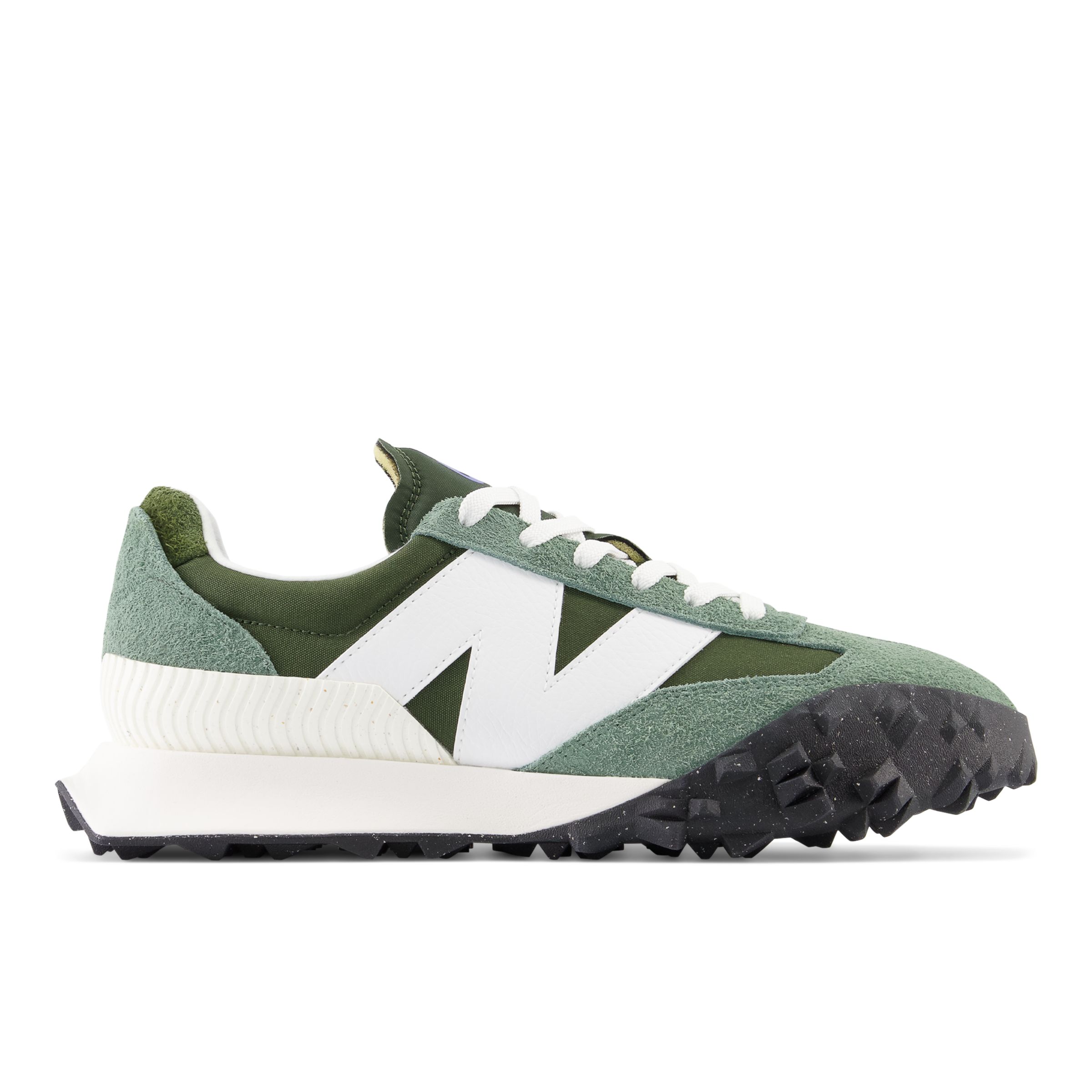 New Balance Men's XC-72 in Green/White/Blue Suede/Mesh, size 4.5