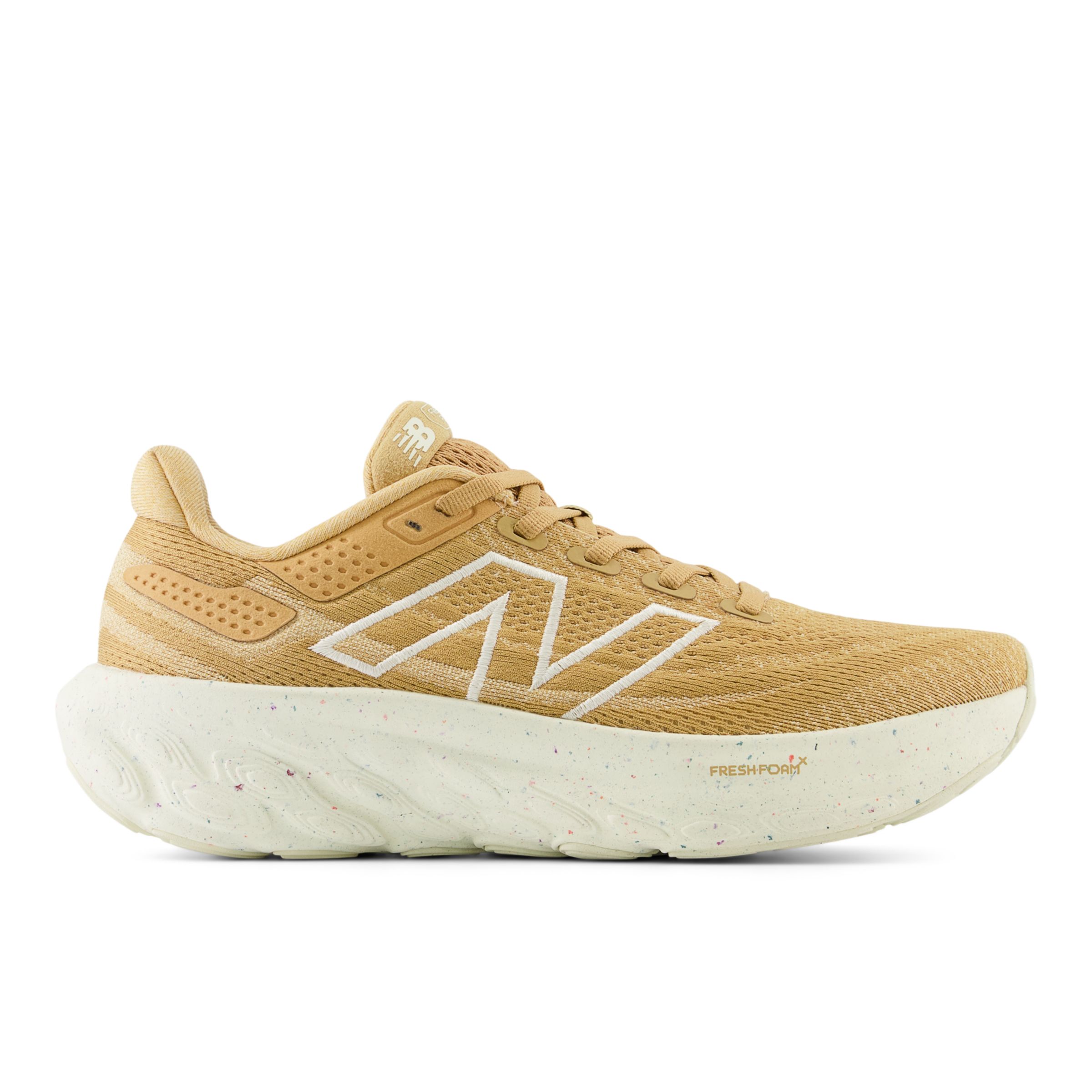 New Balance Women's Fresh Foam X 1080v13 in Brown/White/Beige Synthetic, size 3.5 Narrow