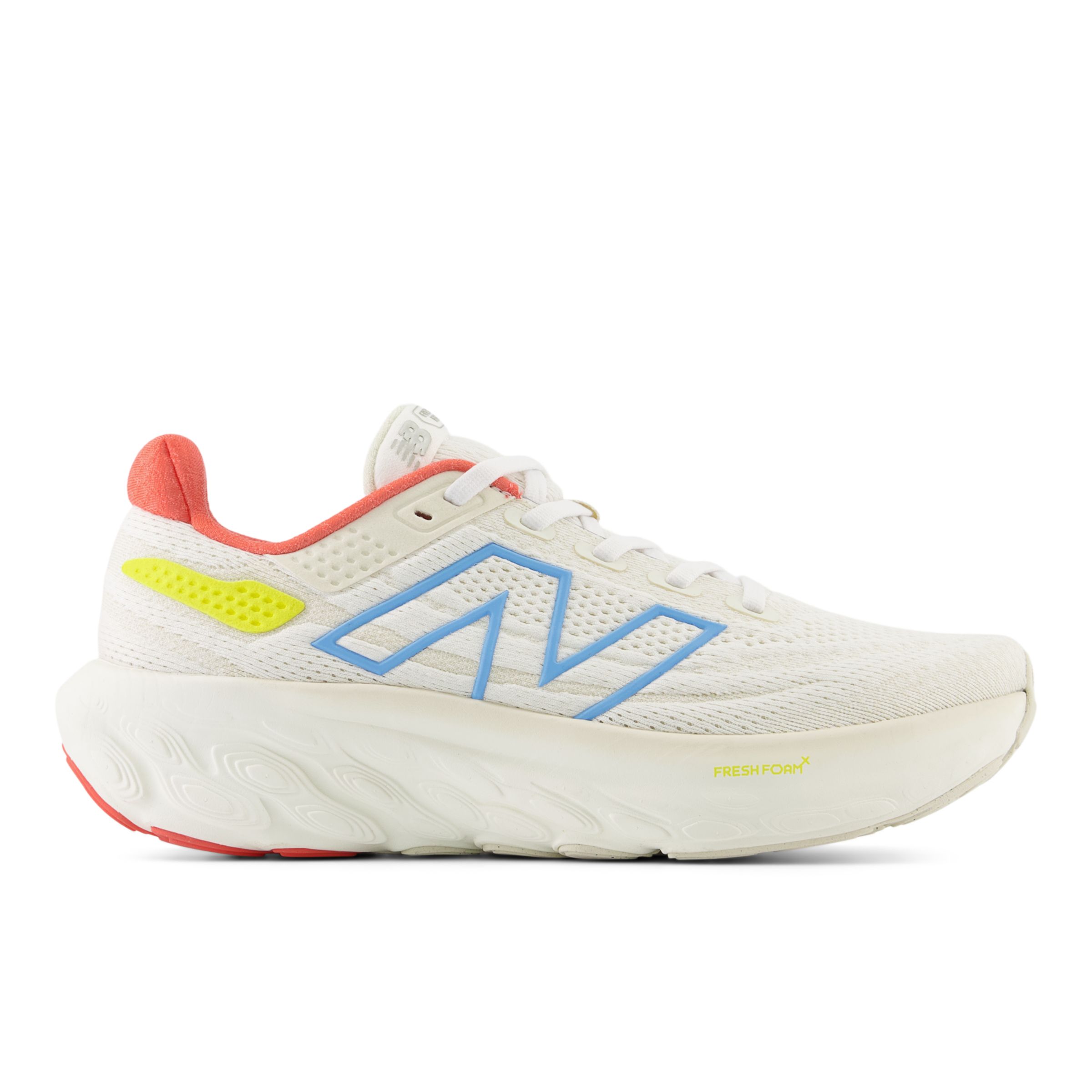 

New Balance Women's Fresh Foam X 1080v13 White/Blue/Red/Yellow - White/Blue/Red/Yellow