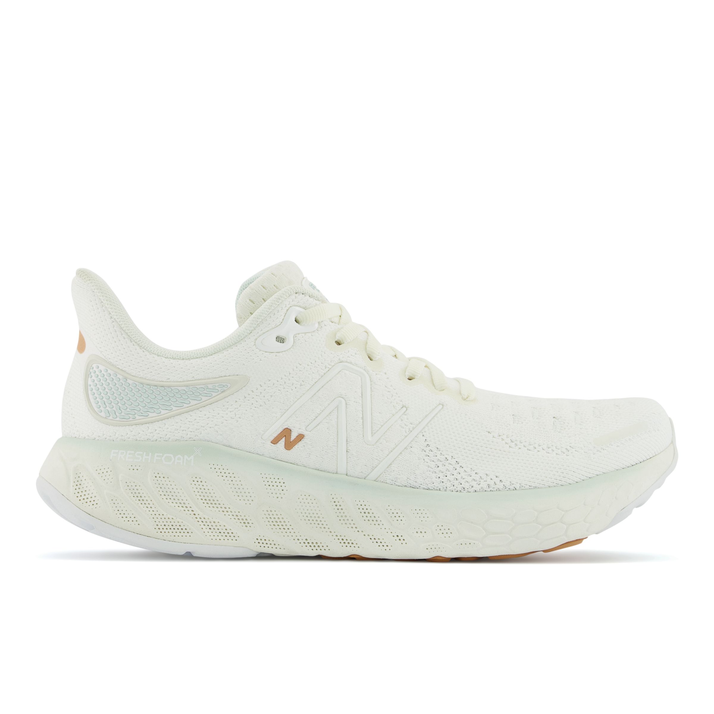 

New Balance Women's Fresh Foam X 1080v12 White/Brown/Blue - White/Brown/Blue