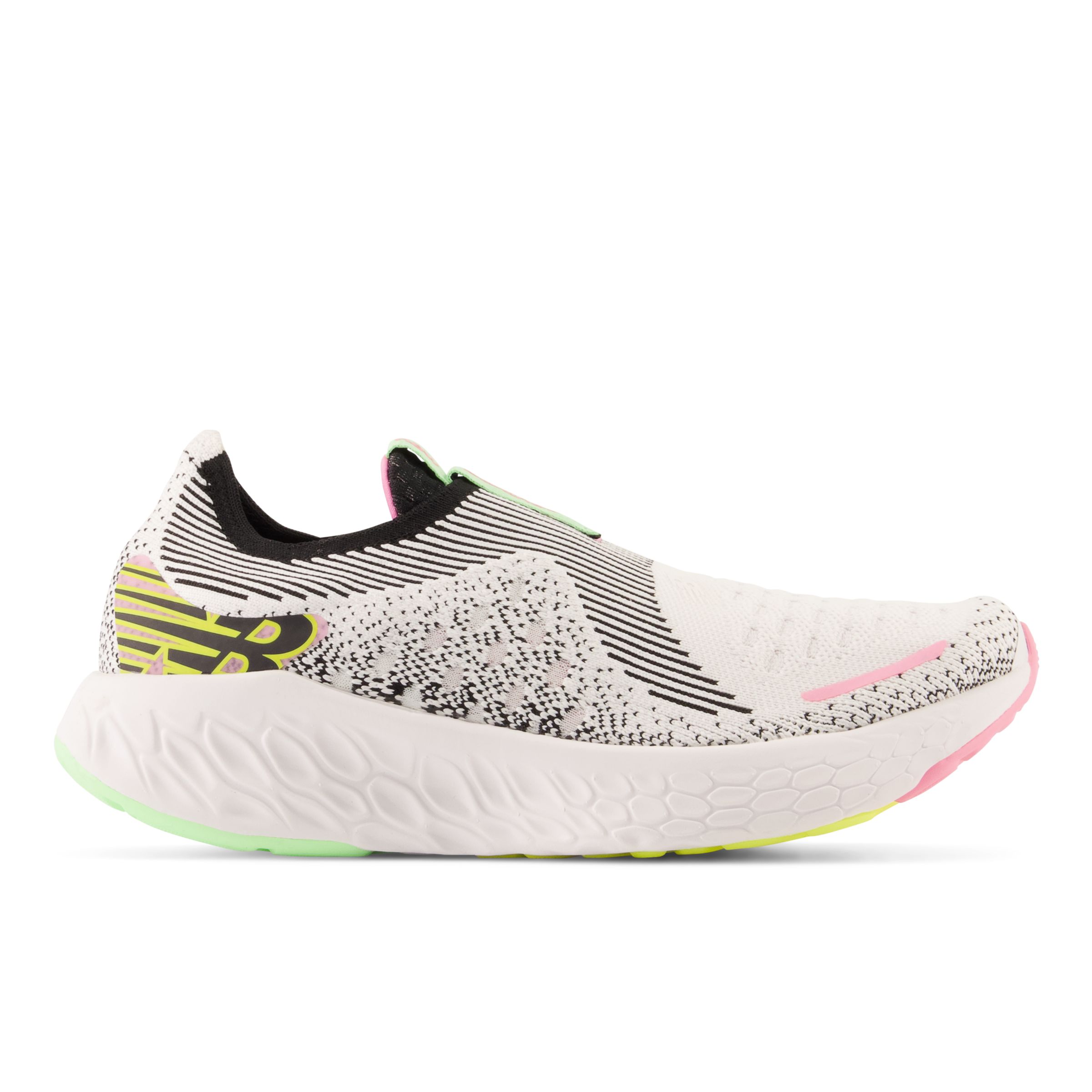 

New Balance Women's Fresh Foam X 1080 Unlaced White/Black/Green/Pink - White/Black/Green/Pink