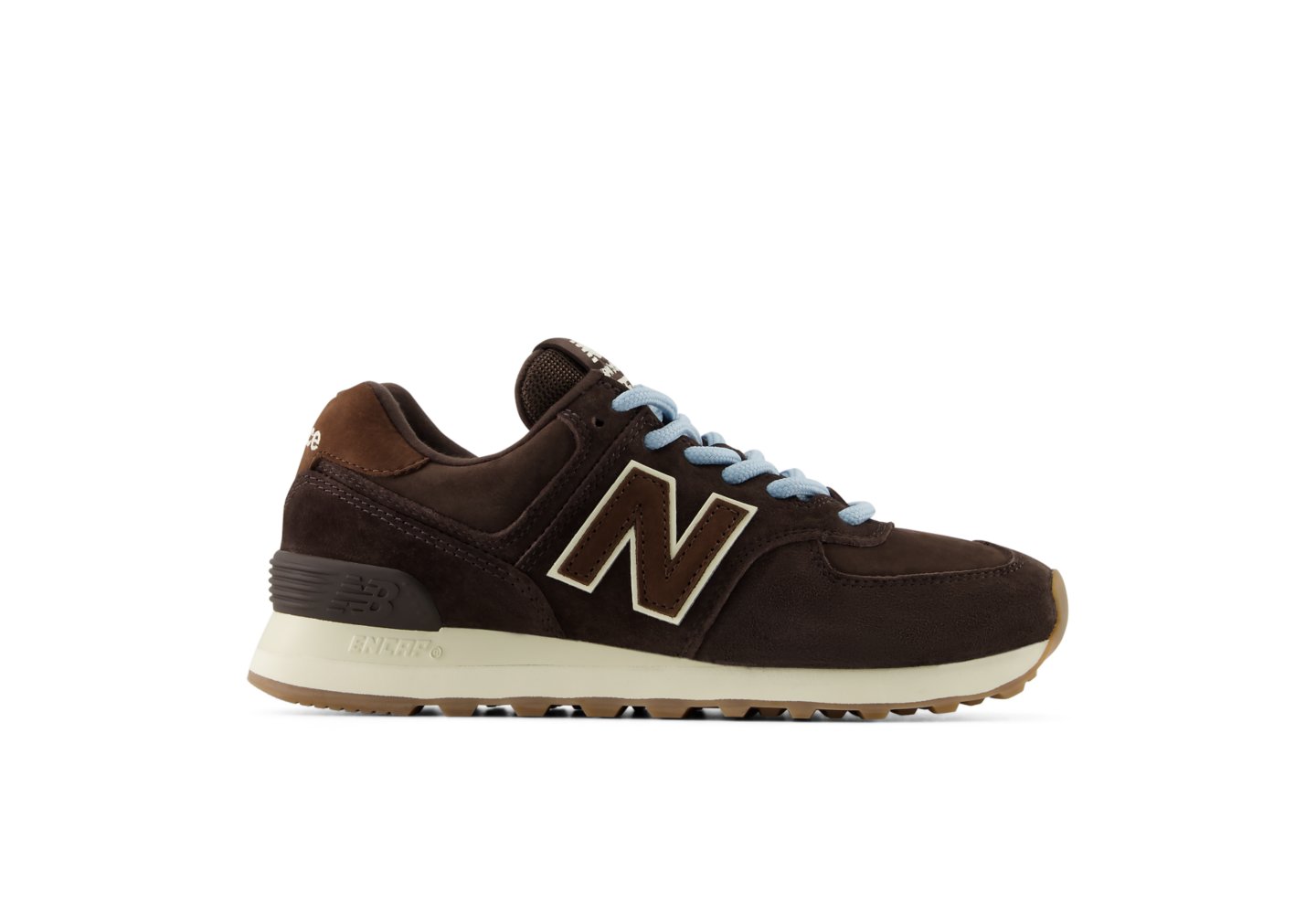 New Balance 574 in Black Coffee With Angora — photo 1 of 1