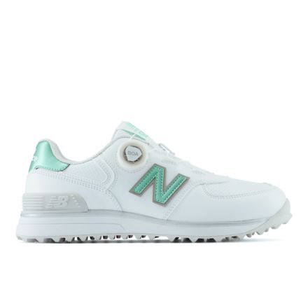 Golf 574 v4 BOA&reg;, WHITE with BRIGHT MINT, W574B8OF