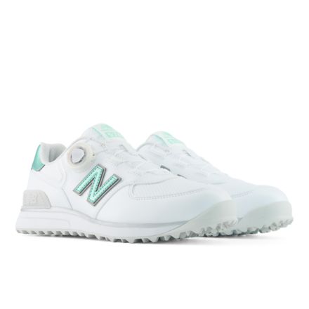 Golf 574 v4 BOA&reg;, WHITE with BRIGHT MINT, W574B8OF