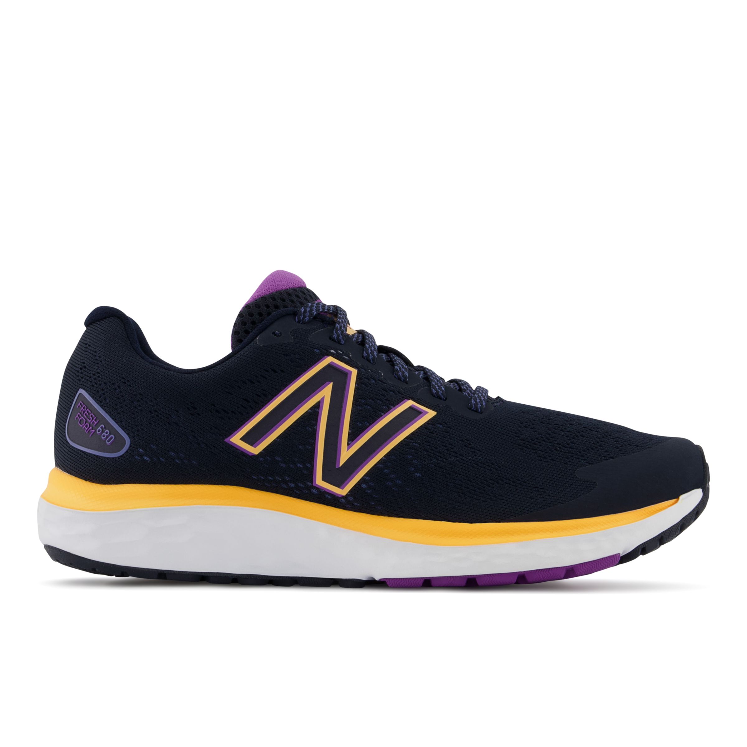 New Balance Women's Fresh Foam 680v7 in Black/Purple/Yellow Mesh - W680CK7
