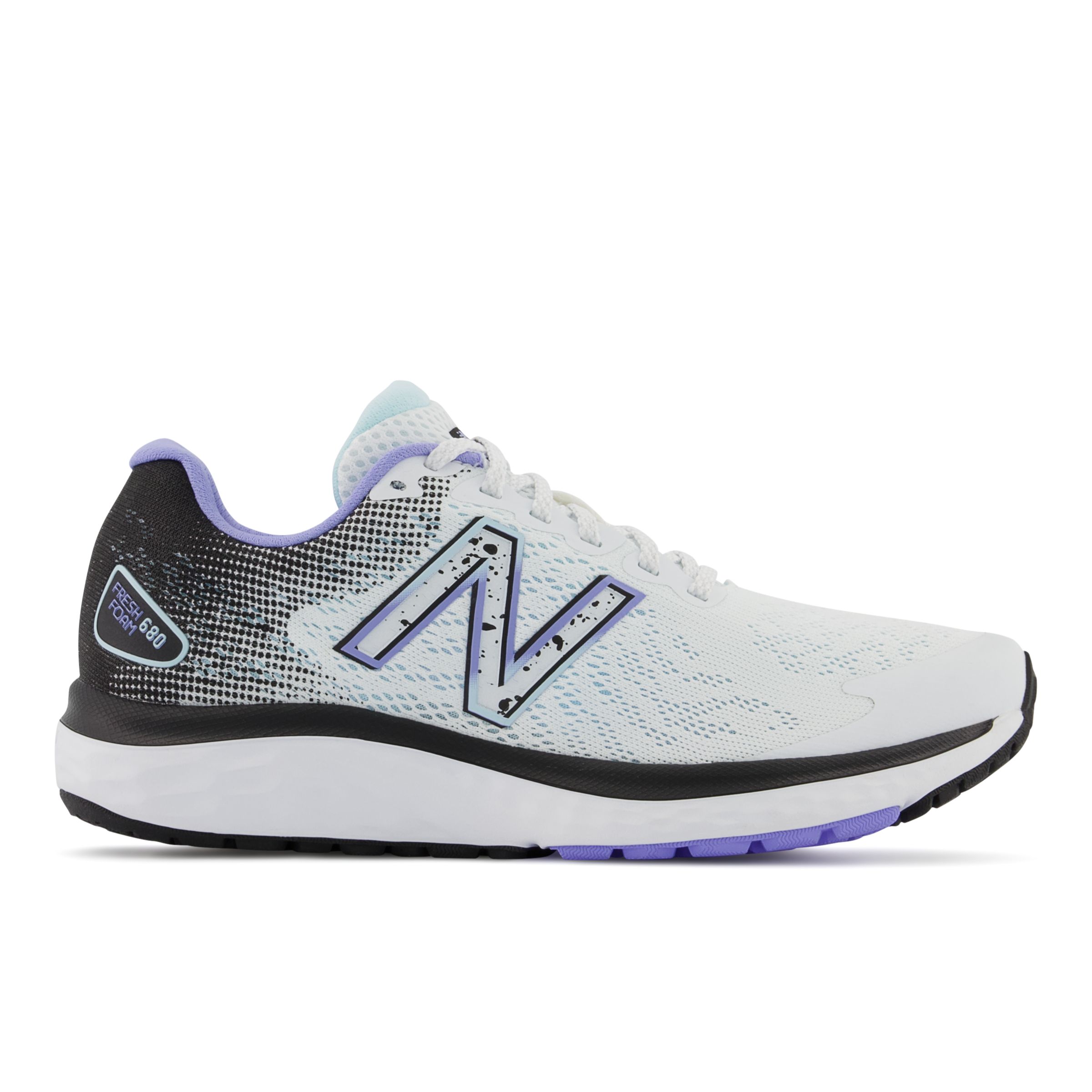 

New Balance Women's Fresh Foam 680v7 White/Black/Purple - White/Black/Purple