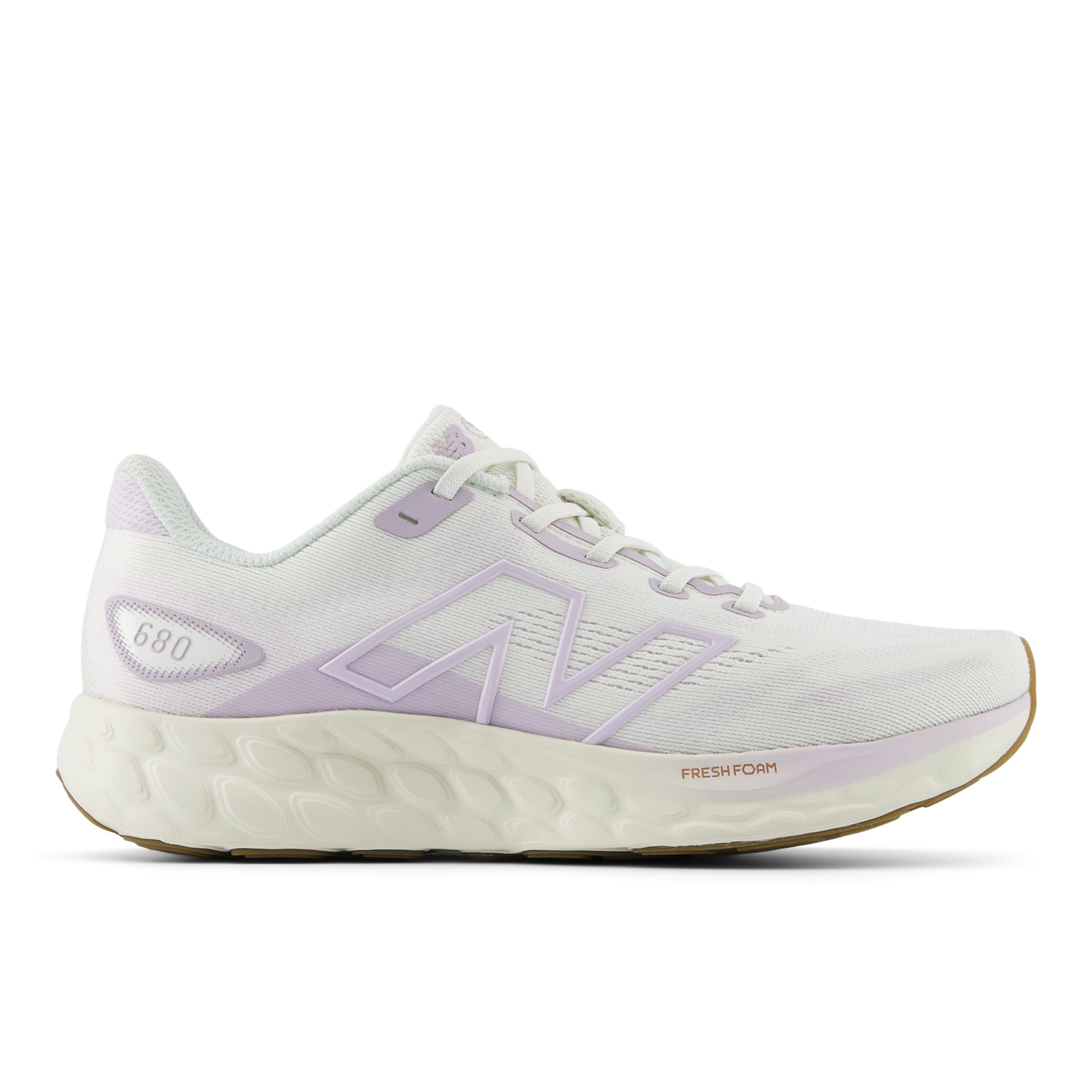 New Balance Women's Fresh Foam 680v8 Running Shoes In White/purple